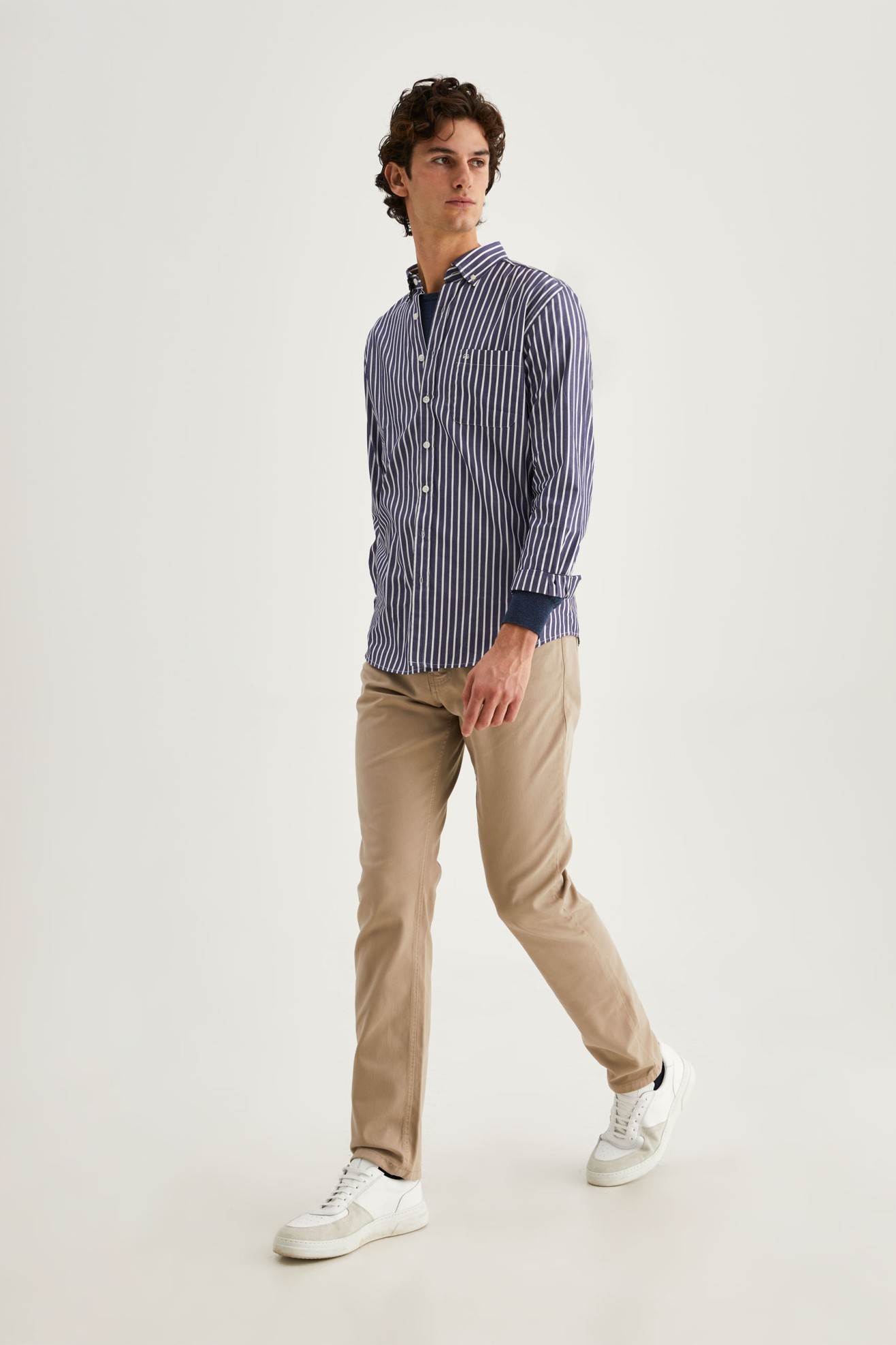 Camisa a rayas regular fit