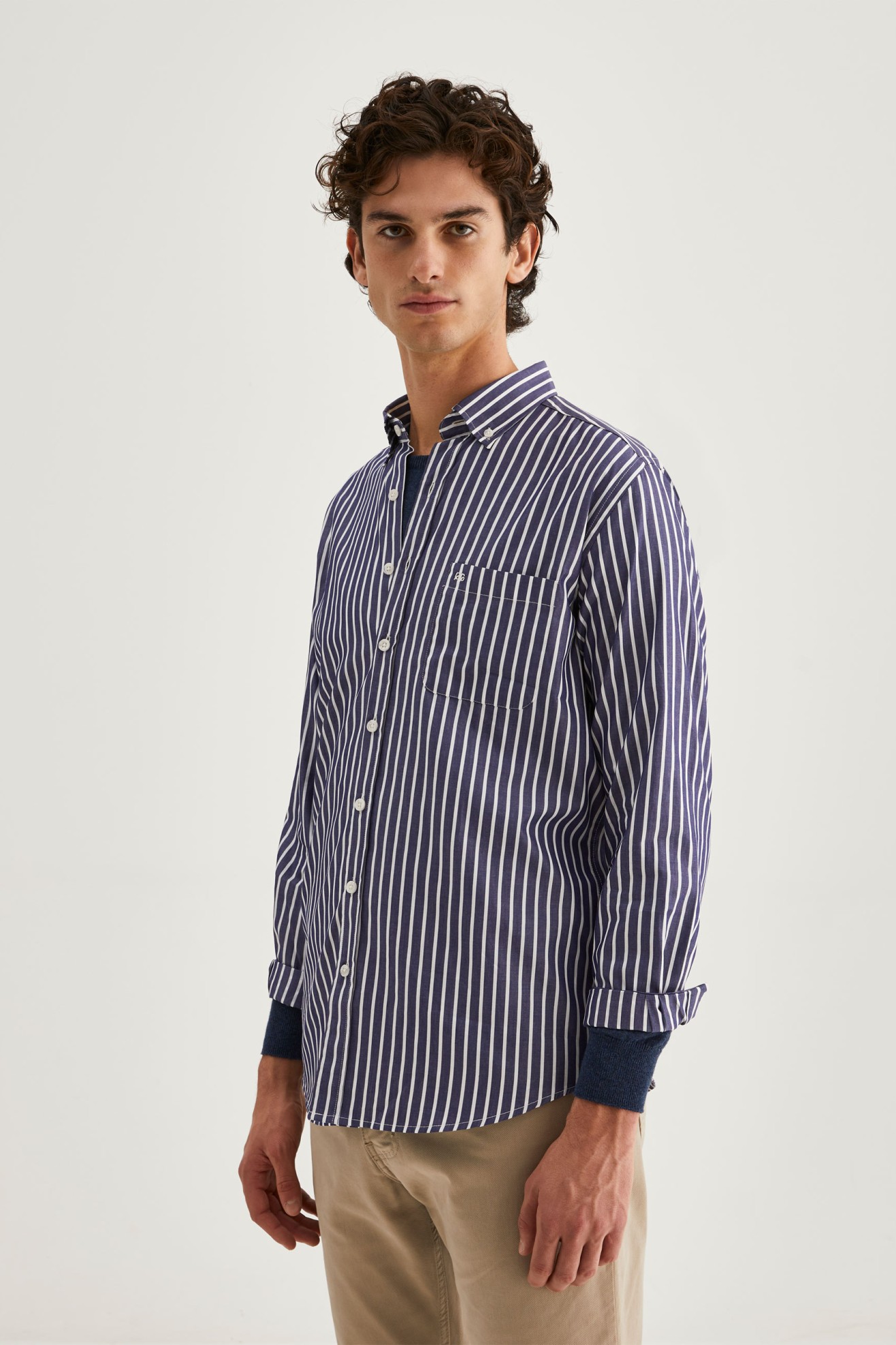 Camisa a rayas regular fit