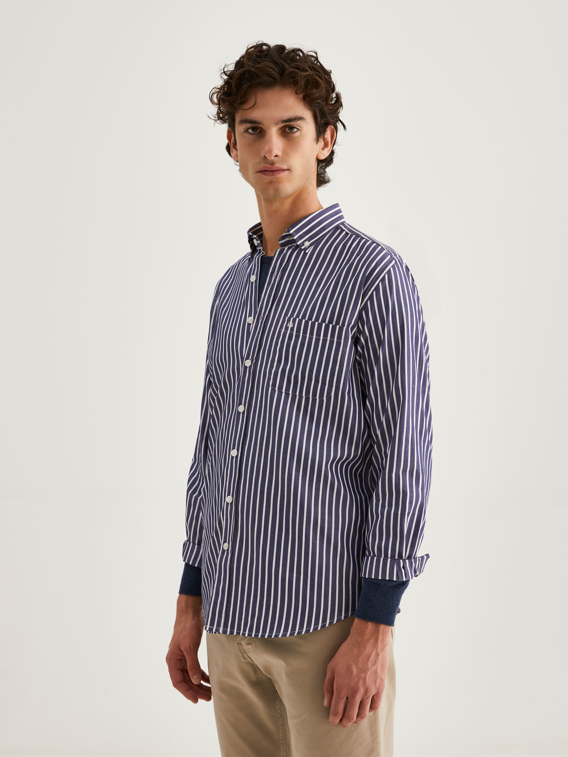 Camisa a rayas regular fit