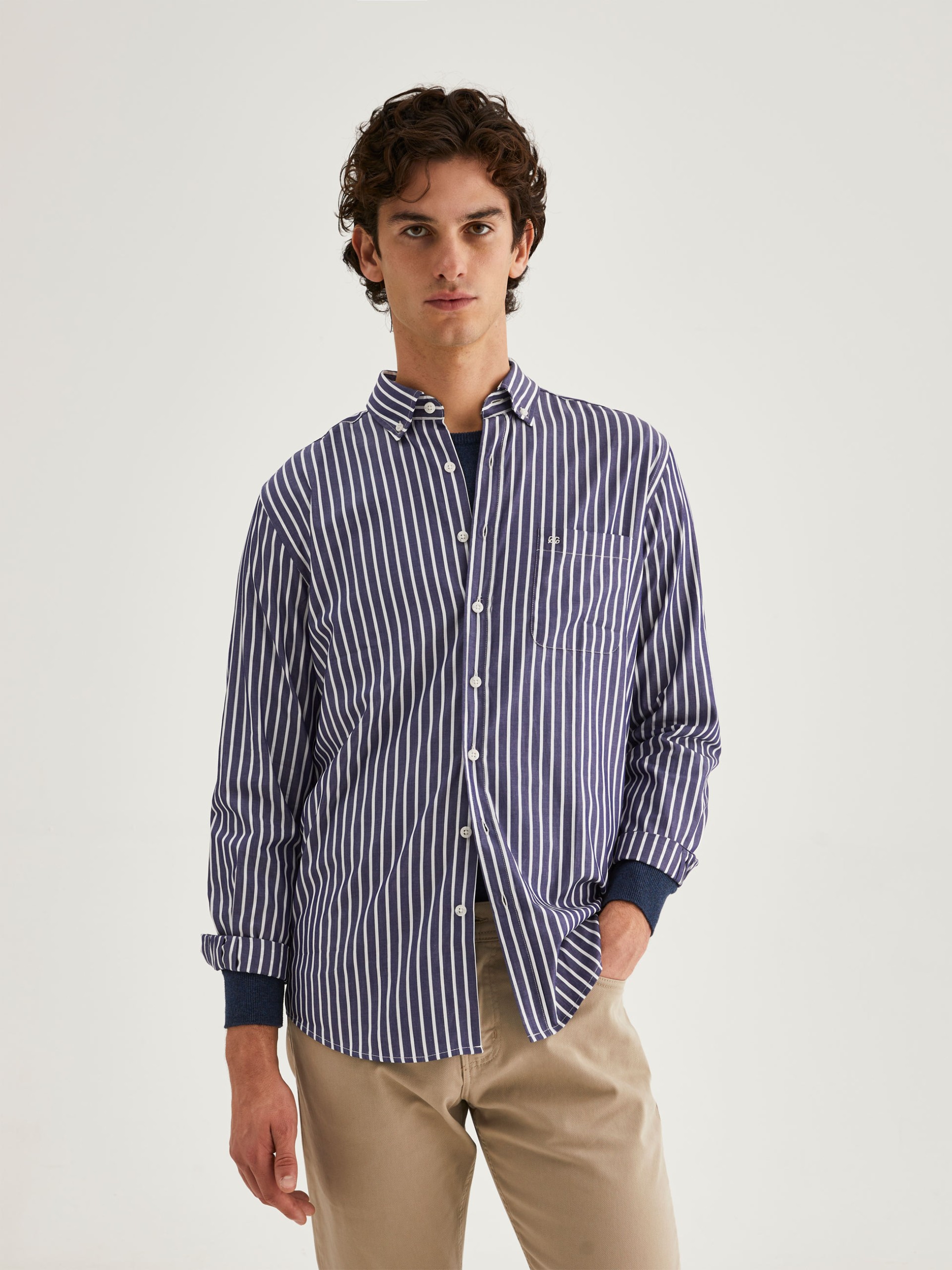 Camisa a rayas regular fit