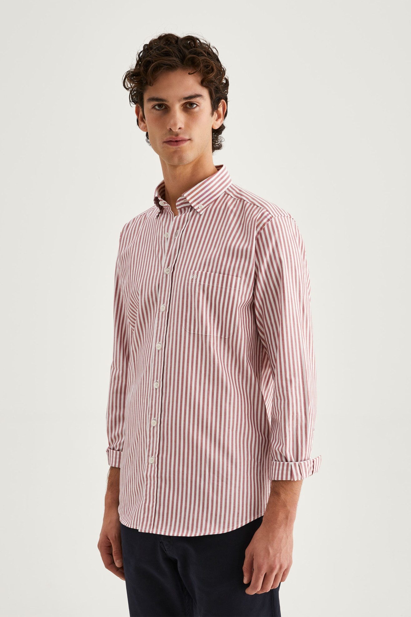 Camisa regular fit 100% algodn