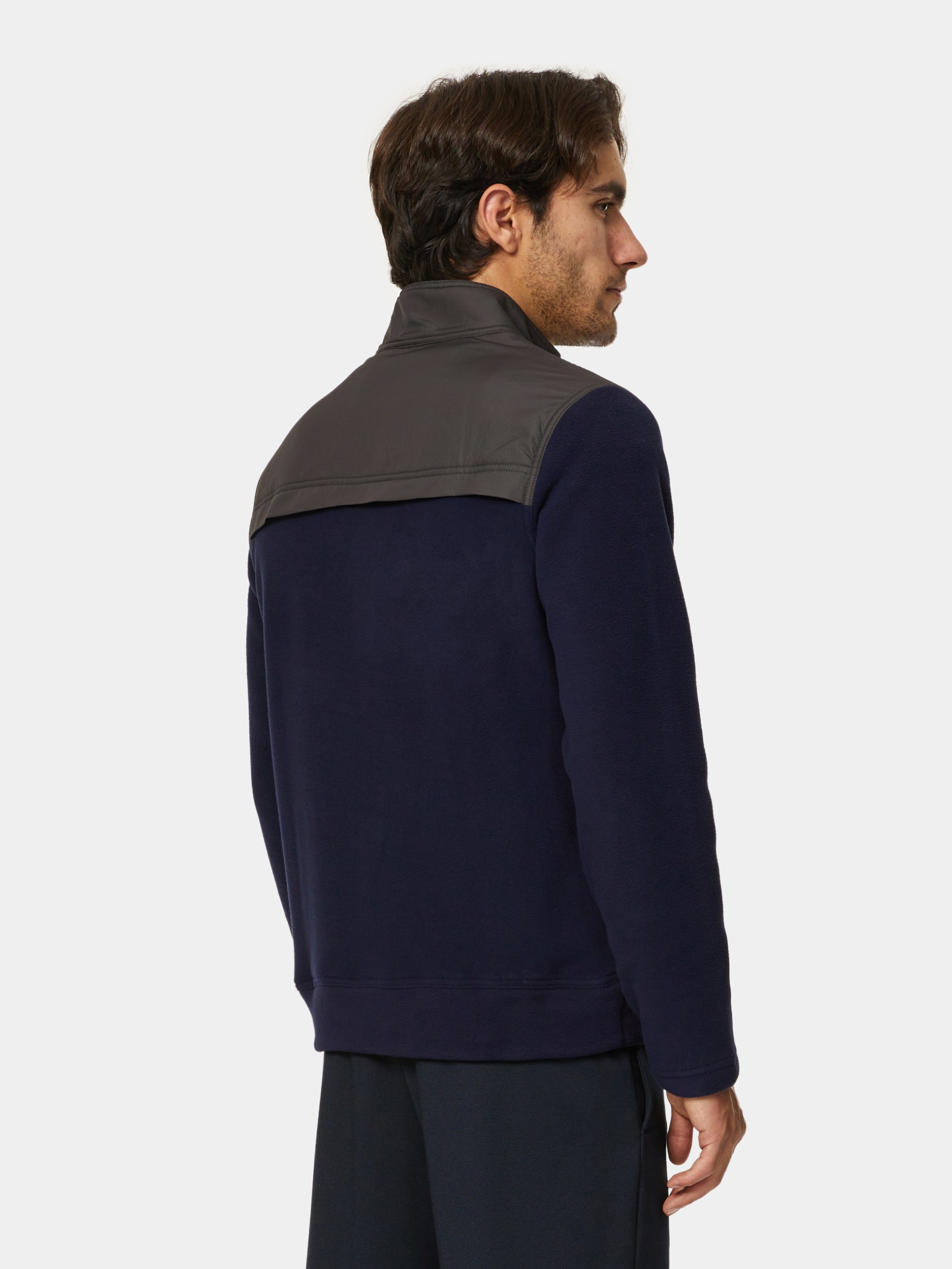 Chaqueta de cuello alto combinada