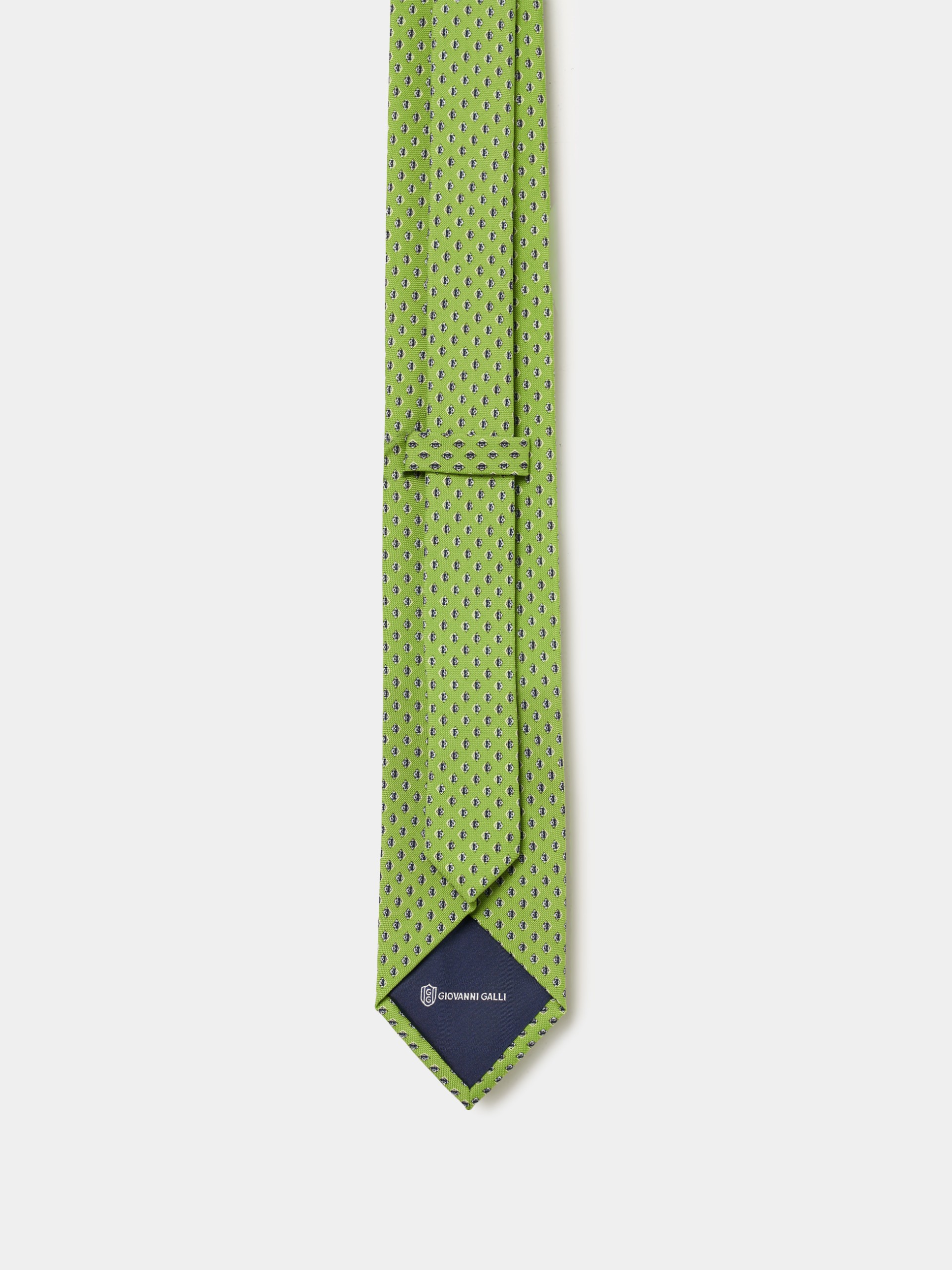 Corbata verde con estampados