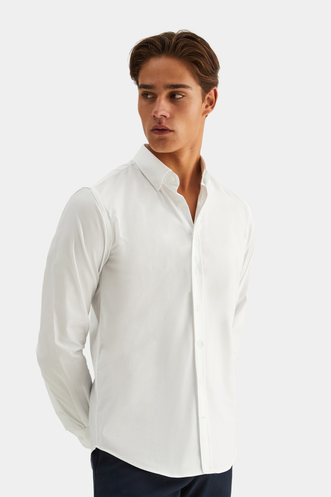 Camisa slim fit branca
