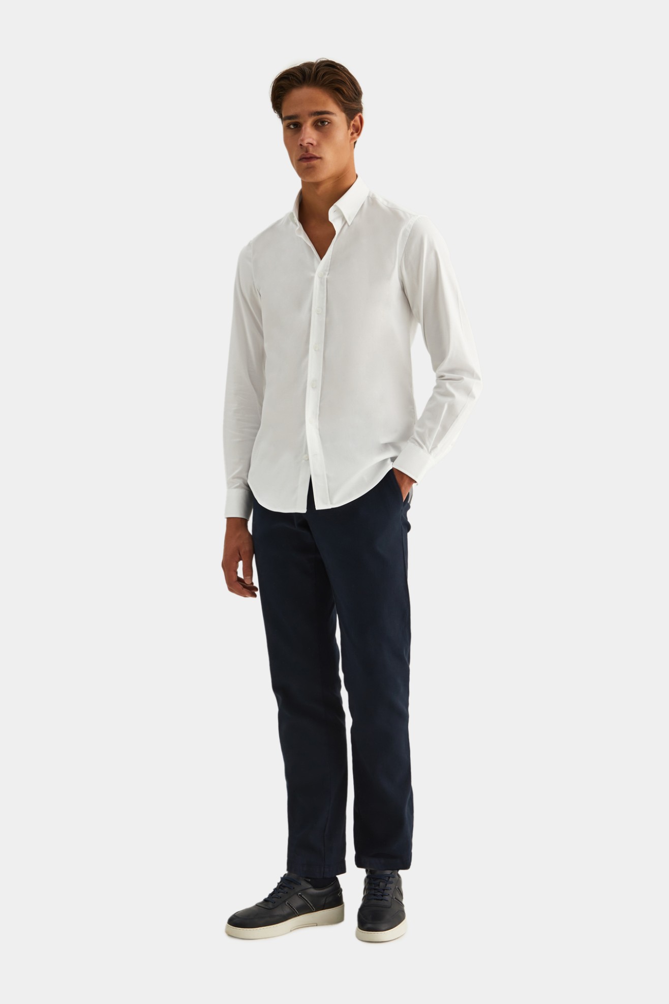 Camisa slim fit branca