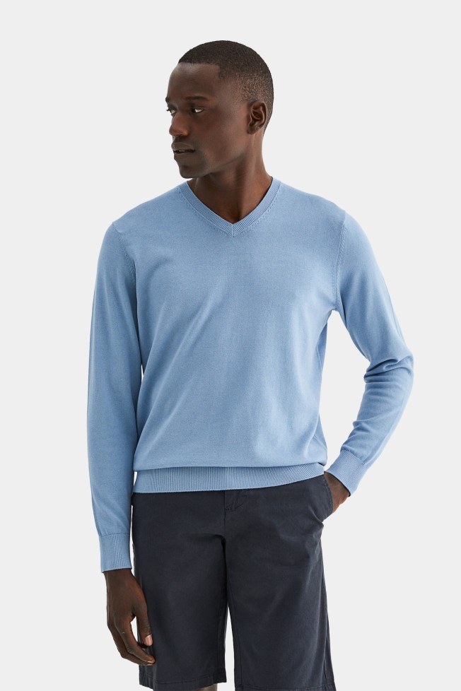 Pullover decote em V