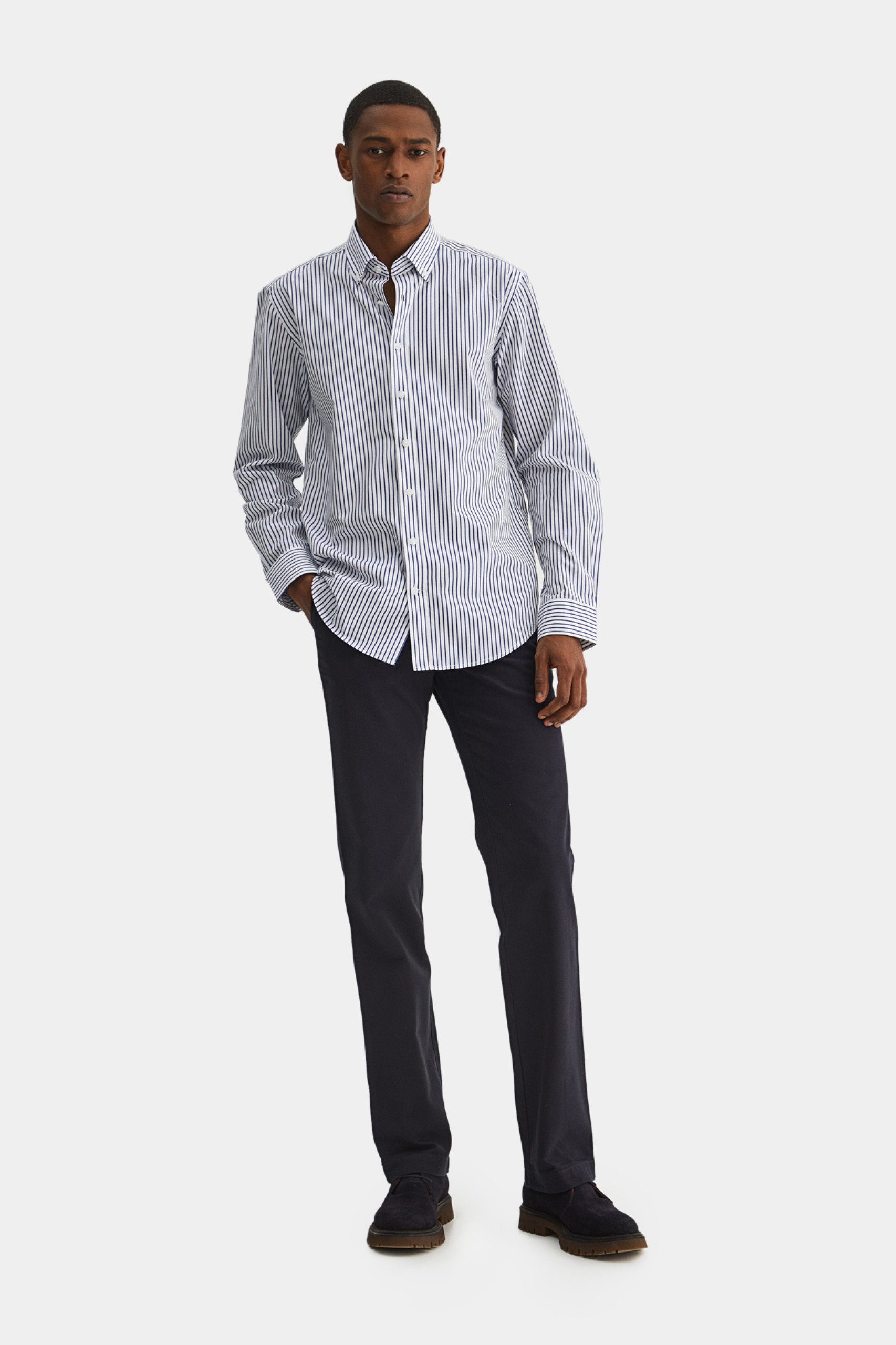 Camisa slim fit de rayas