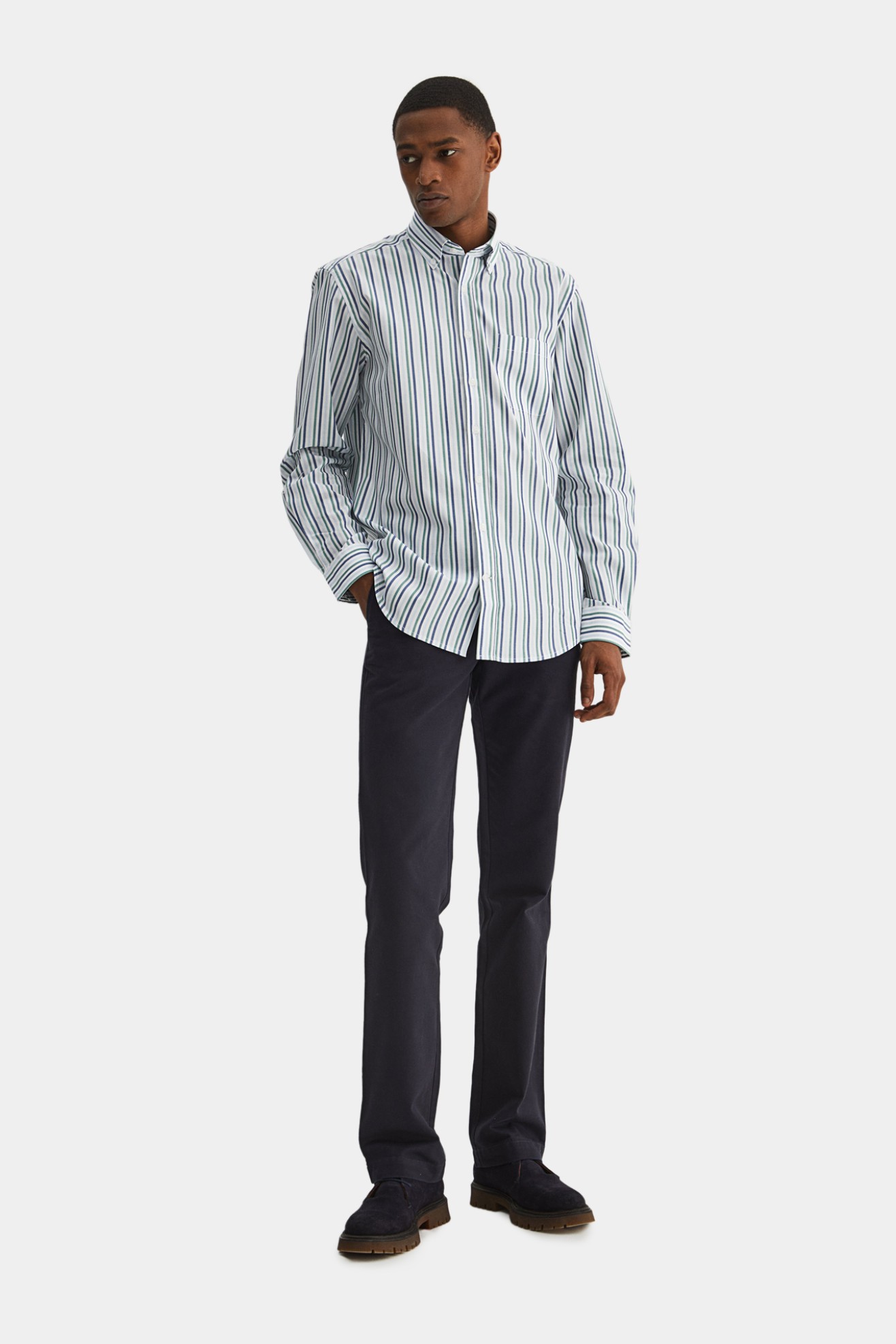 Camisa regular fit s riscas