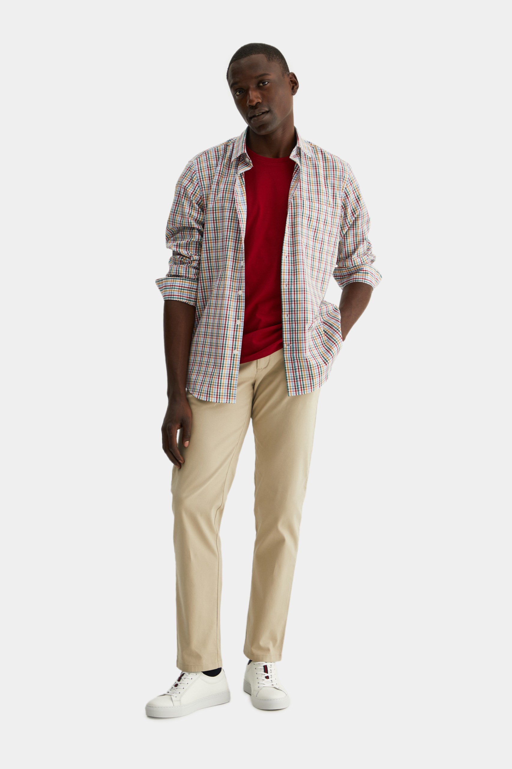 Camisa regular fit a cuadros