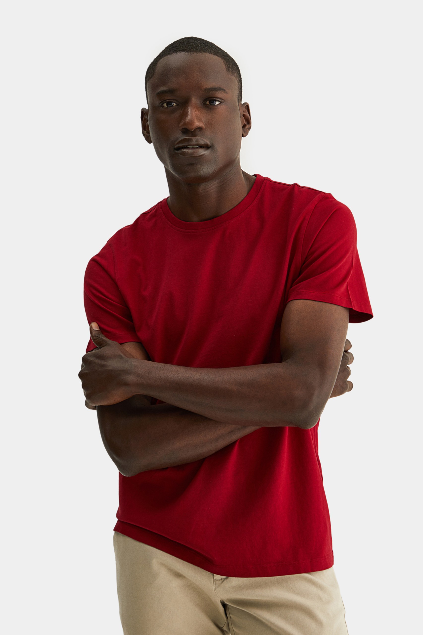 T-shirt casual em algodão