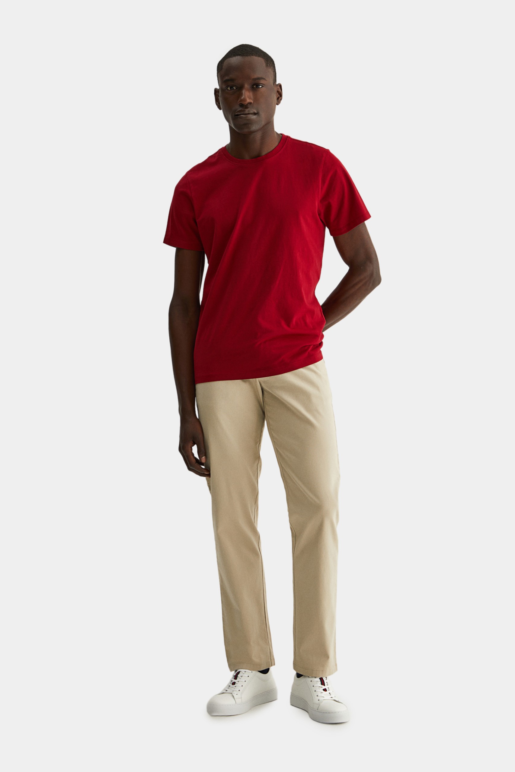 T-shirt casual em algodão