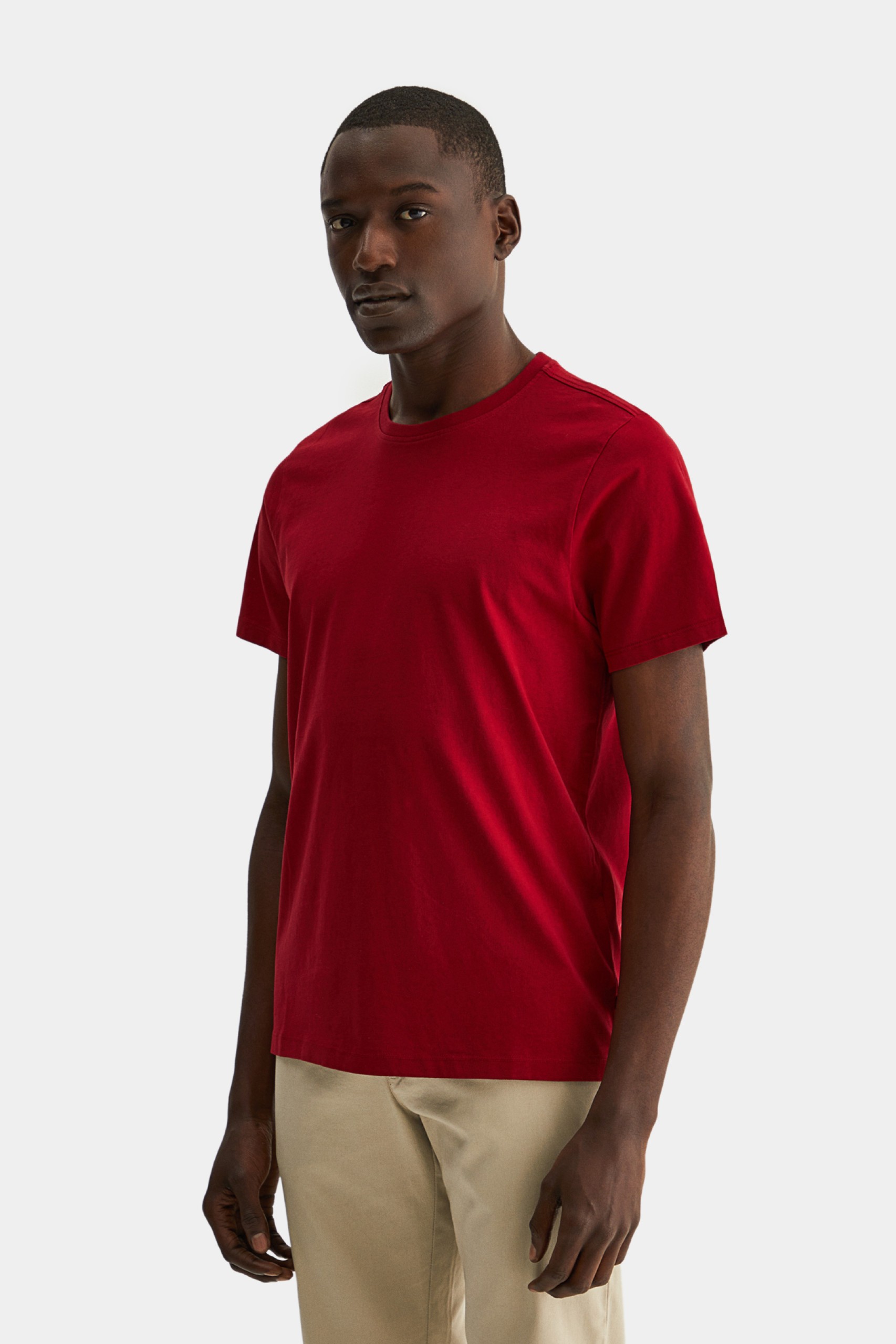 T-shirt casual em algodão