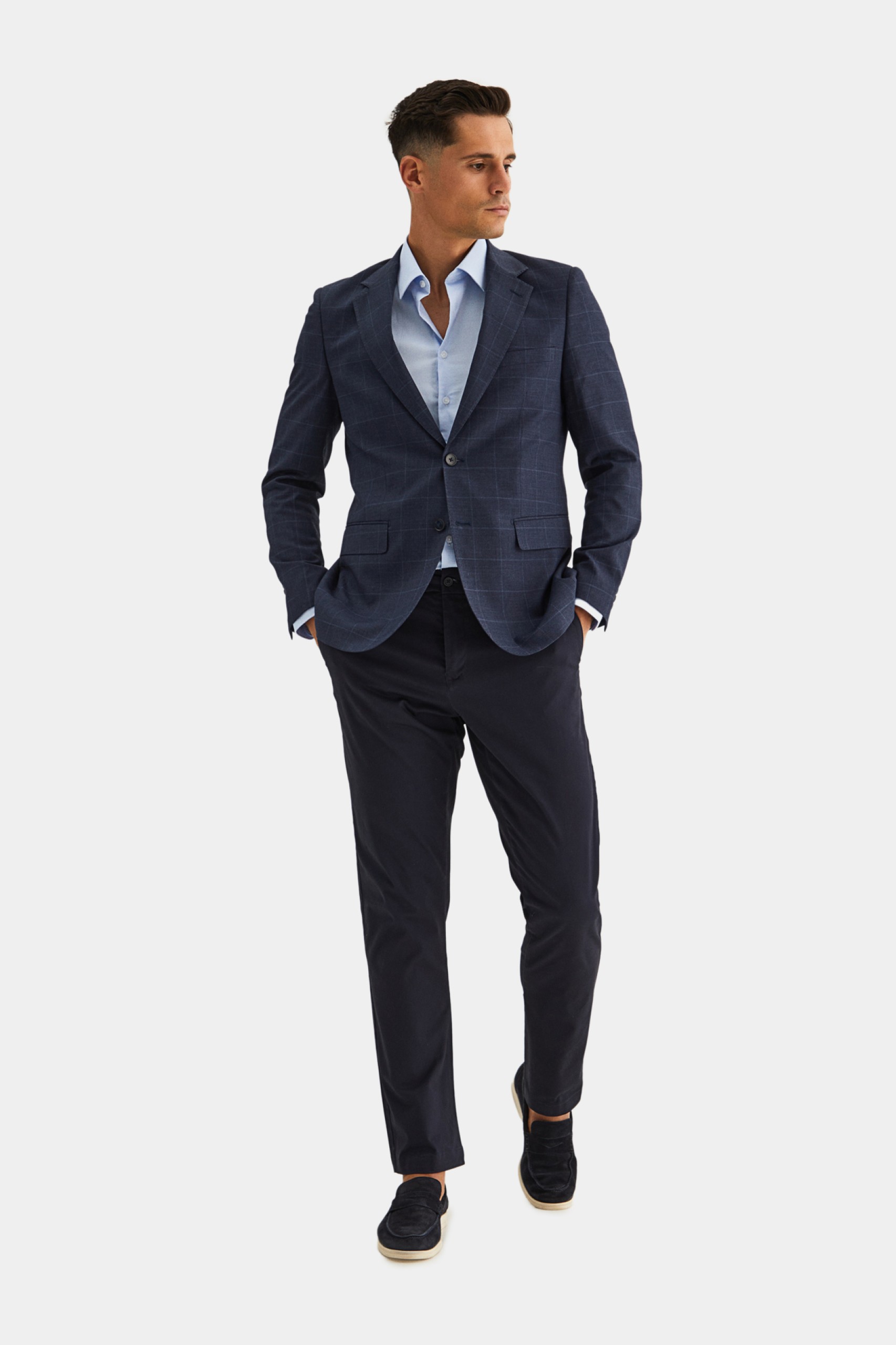 Americana clásica de cuadros