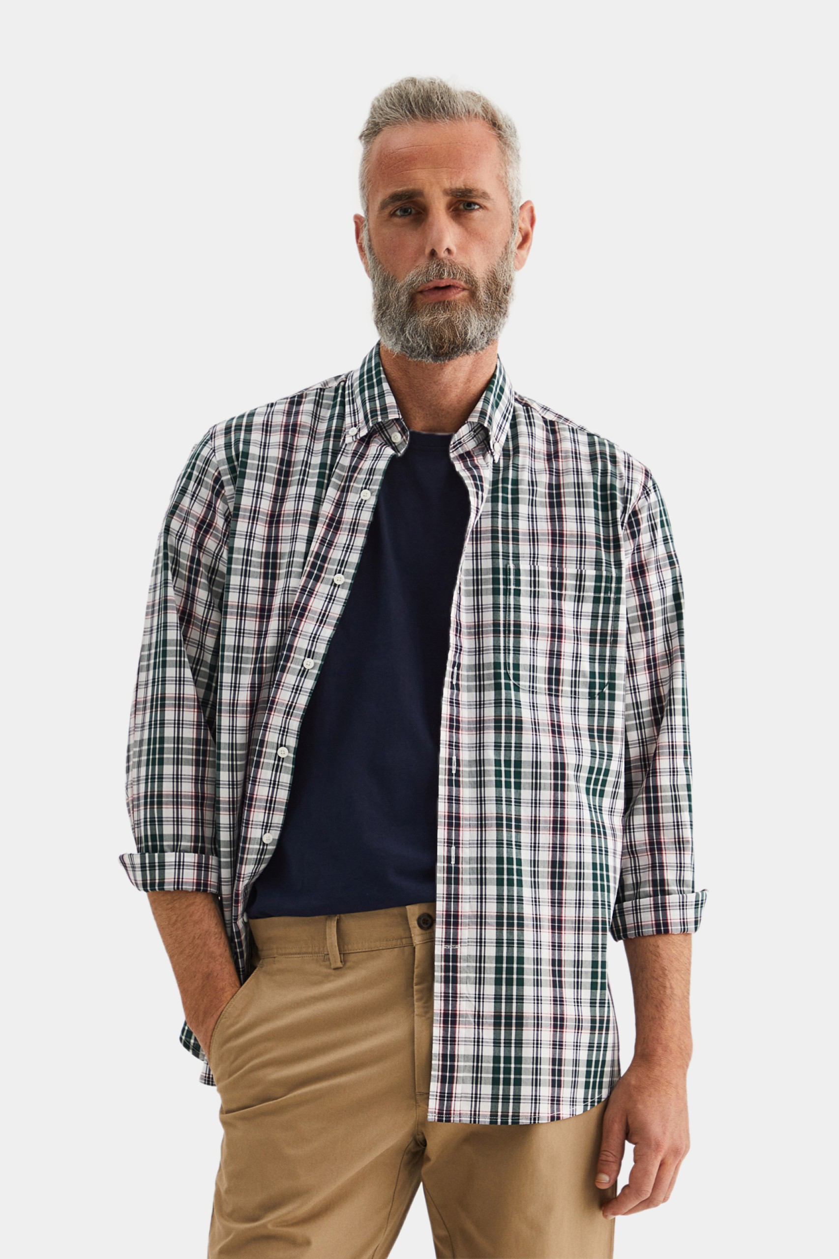 Camisa regular fit a cuadros