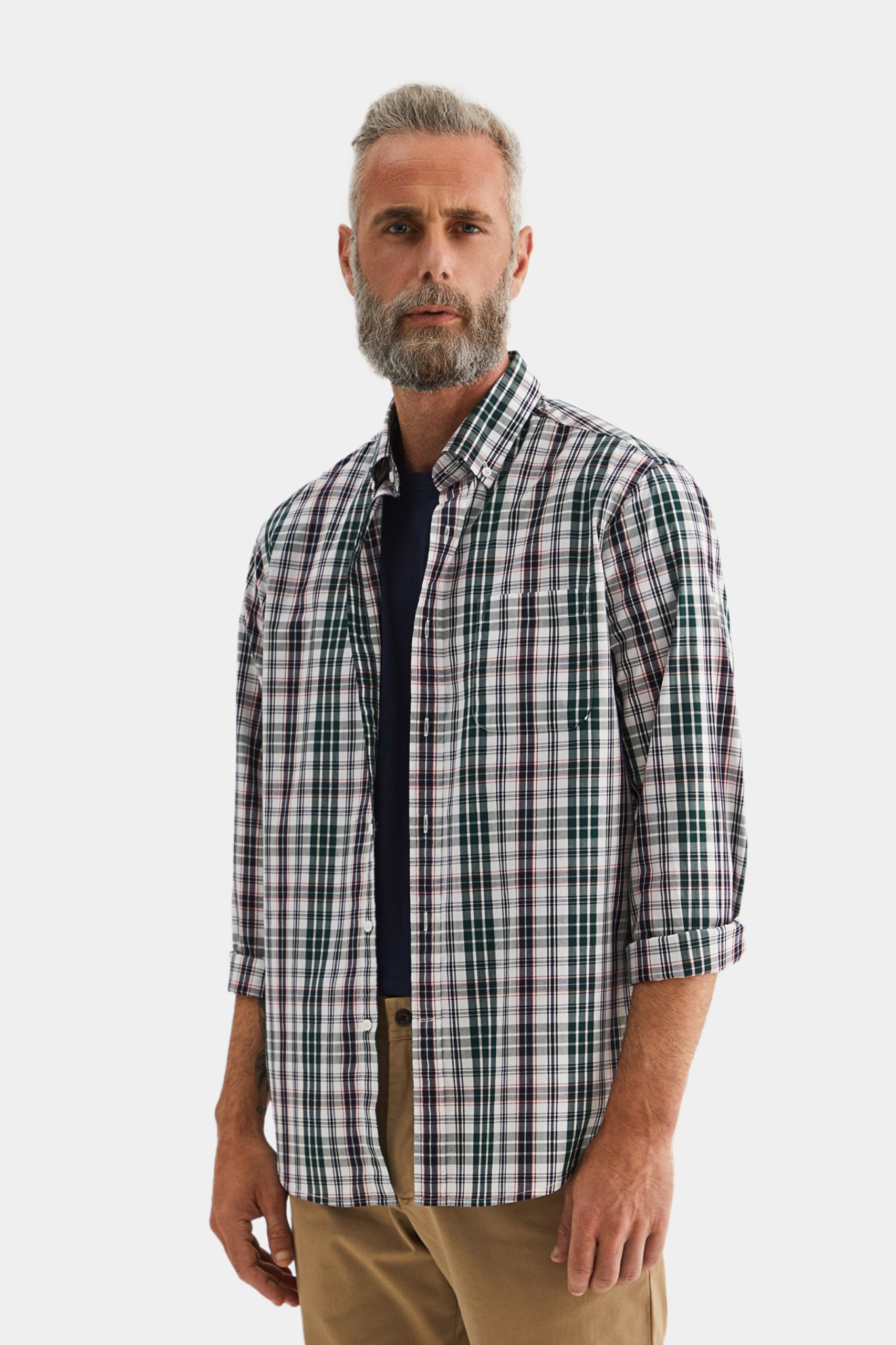 Camisa regular fit a cuadros