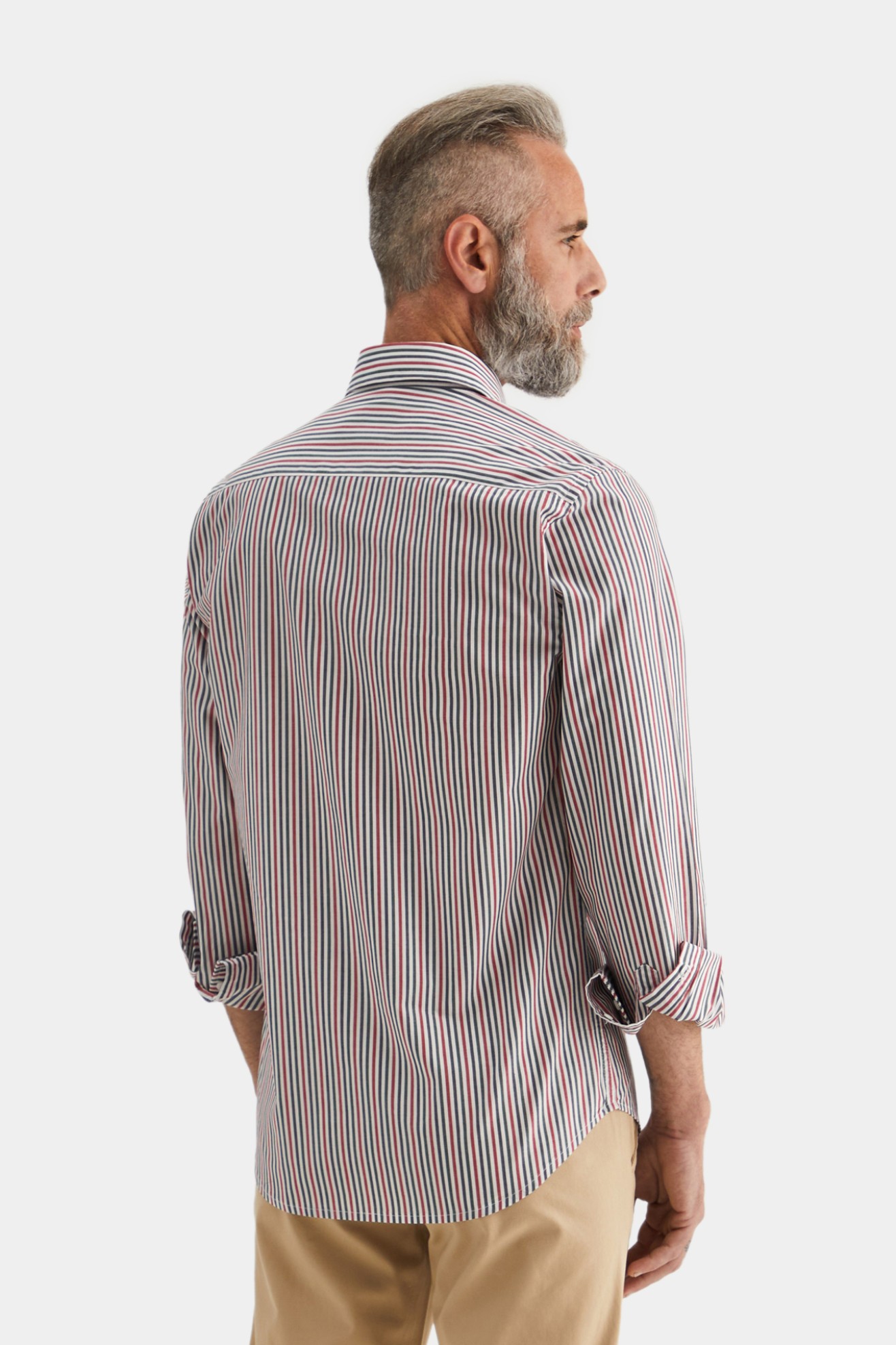 Camisa s riscas slim fit