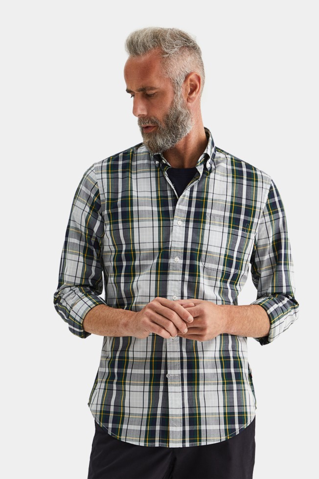 Camisa xadrez slim fit