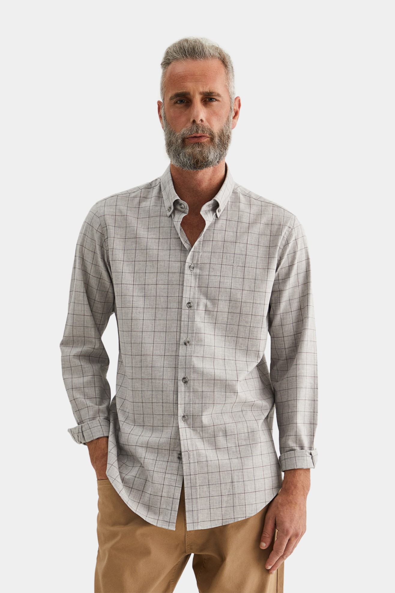 Camisa slim fit 100% algodn