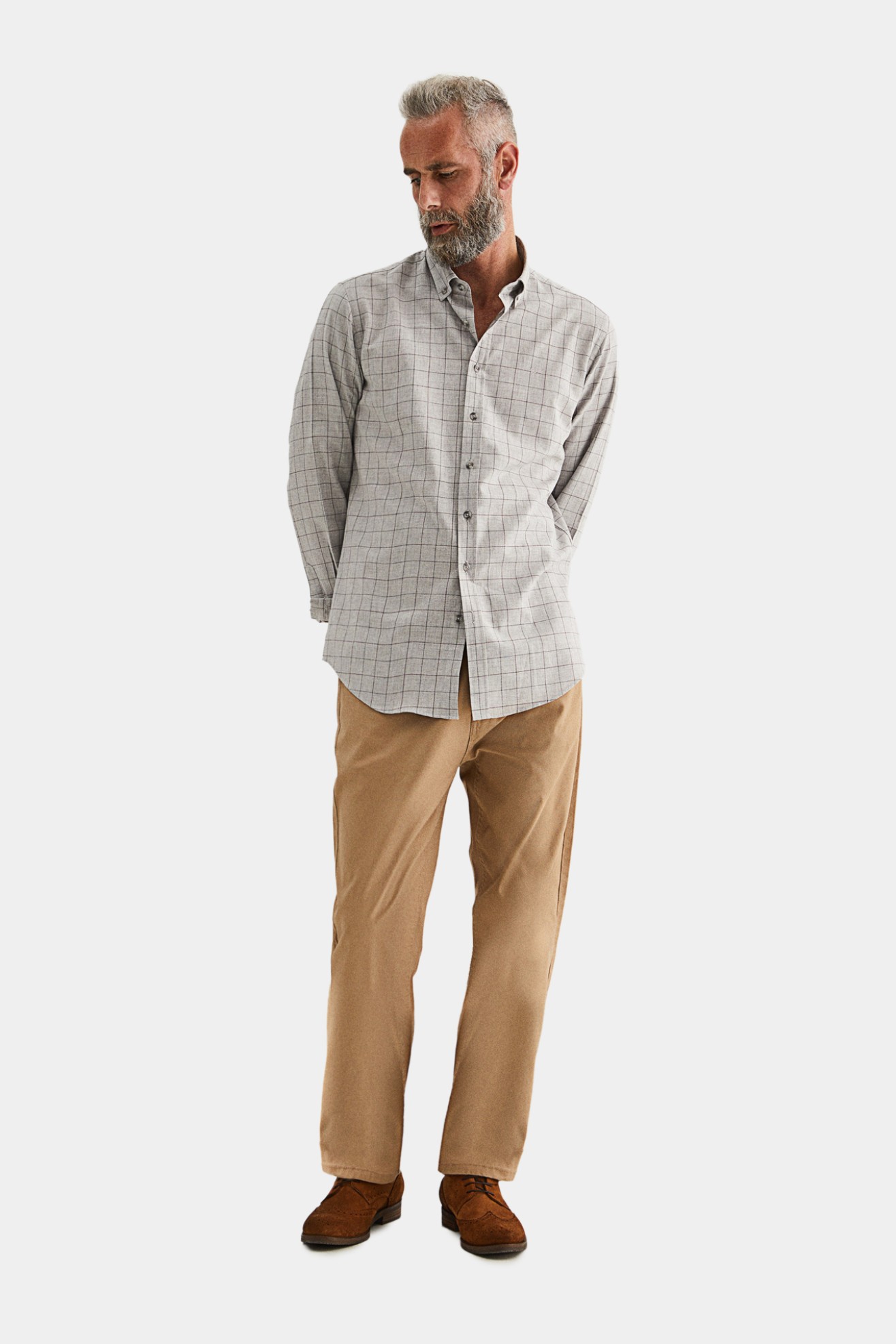 Camisa slim fit 100% algodn