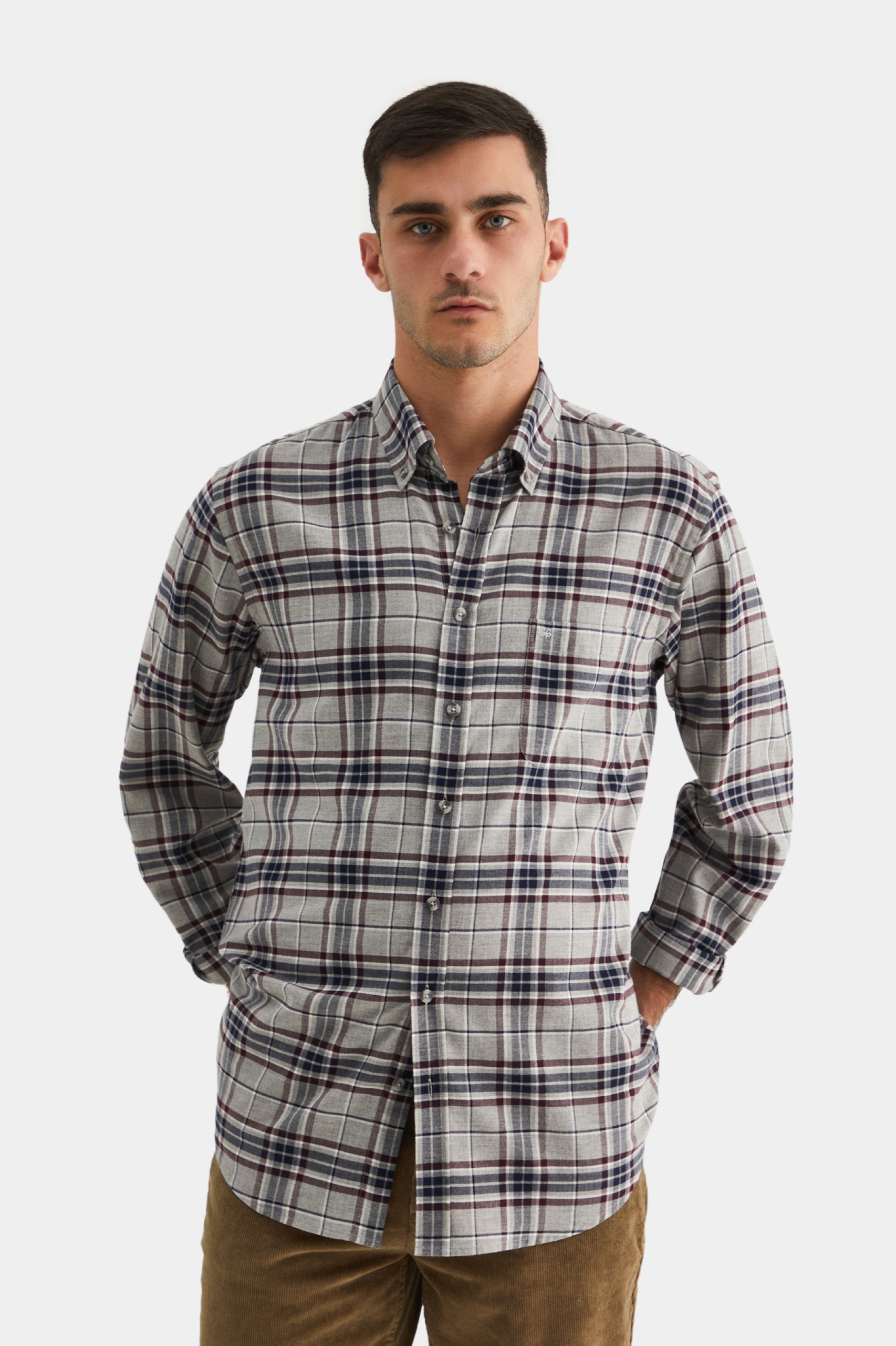 Camisa regular fit 100% algodón