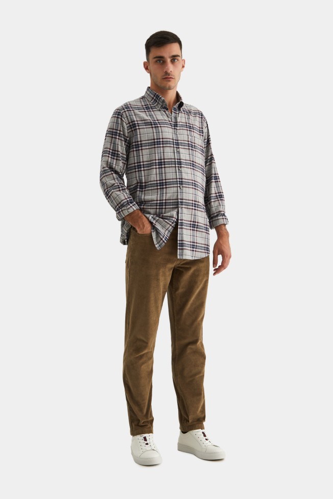 Camisa regular fit 100% algodn