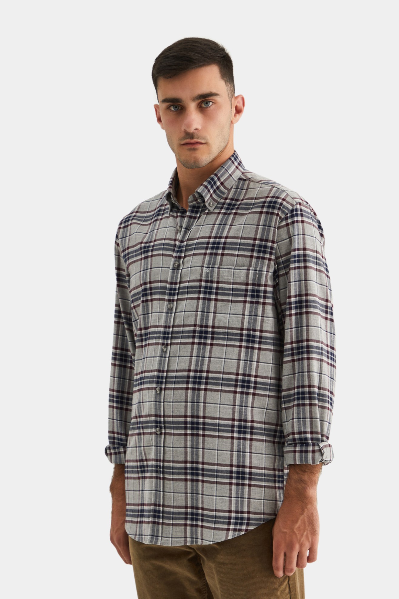 Camisa regular fit 100% algodn