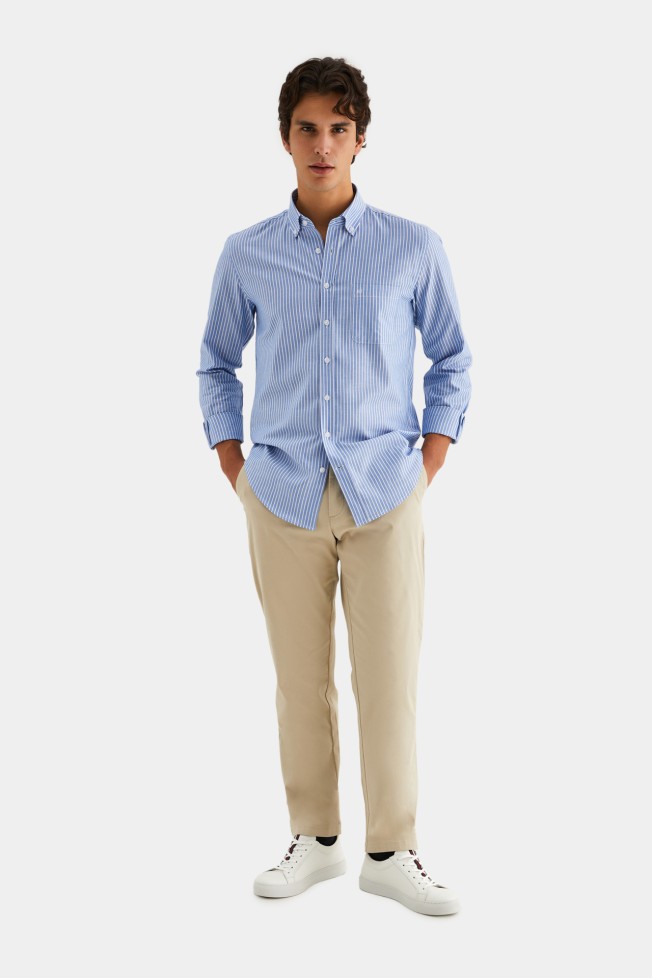 Camisa slim fit 100% algodn