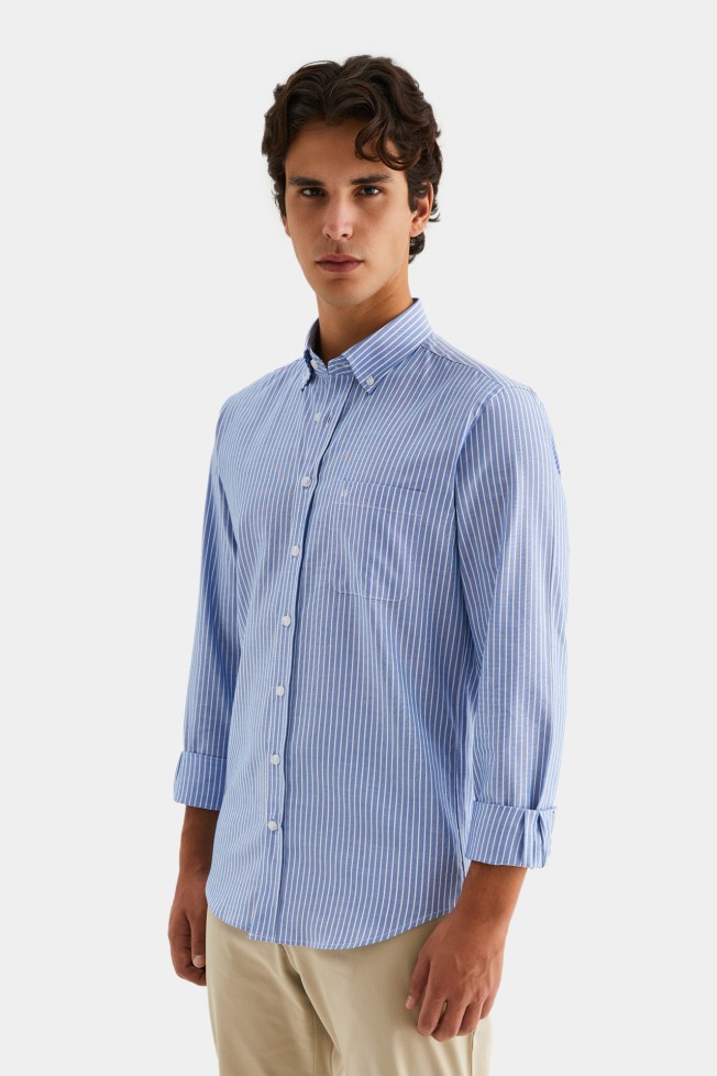 Camisa slim fit 100% algodn