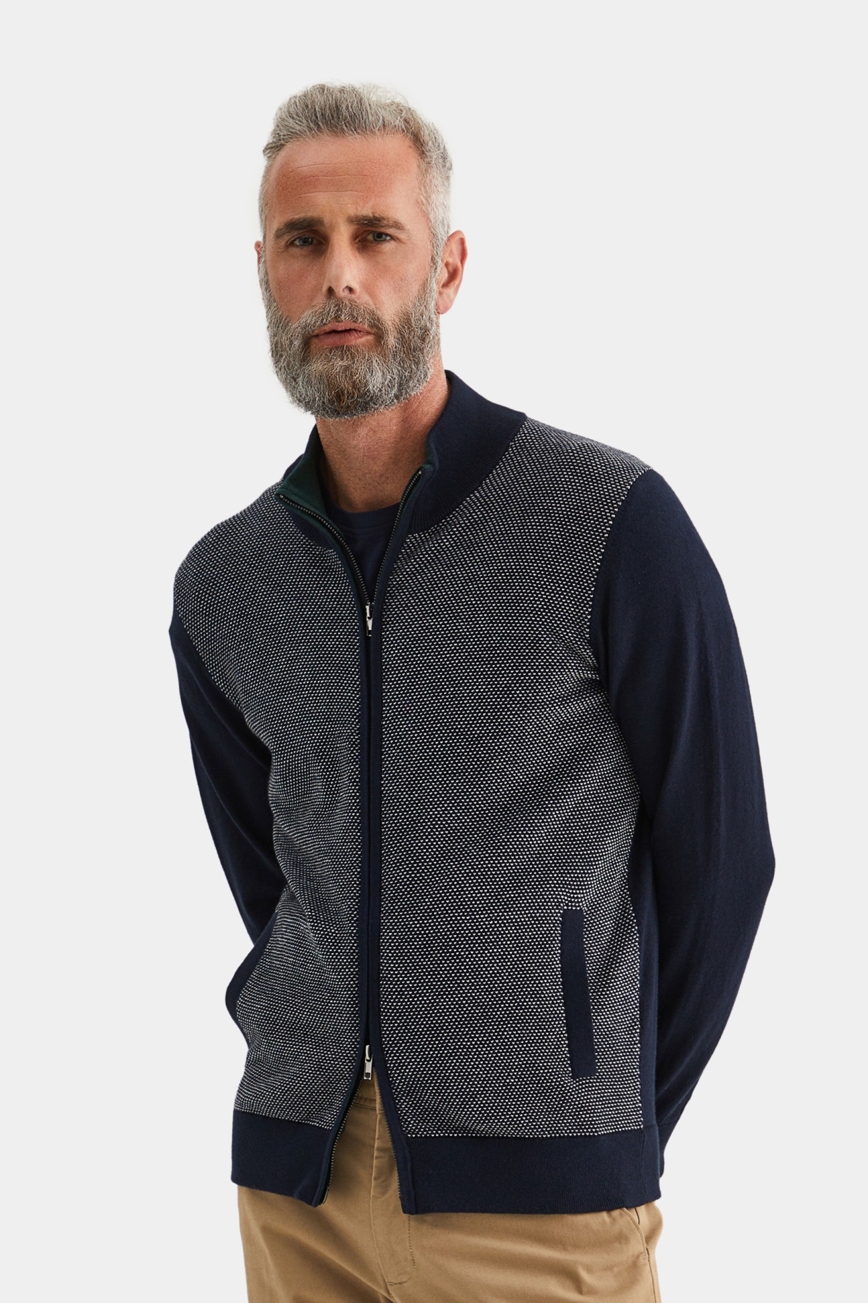 Chaqueta de punto con cremallera