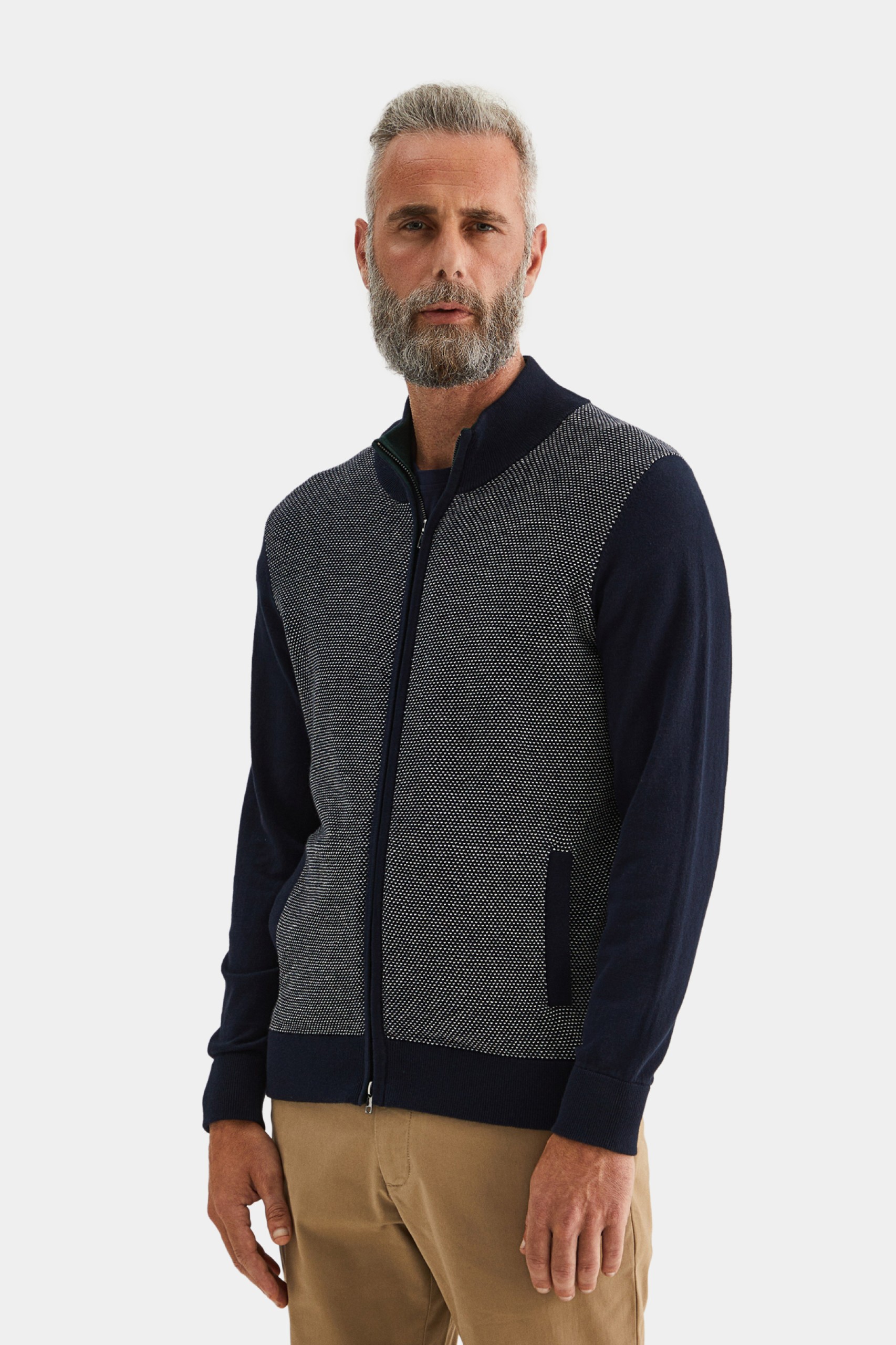 Chaqueta de punto con cremallera