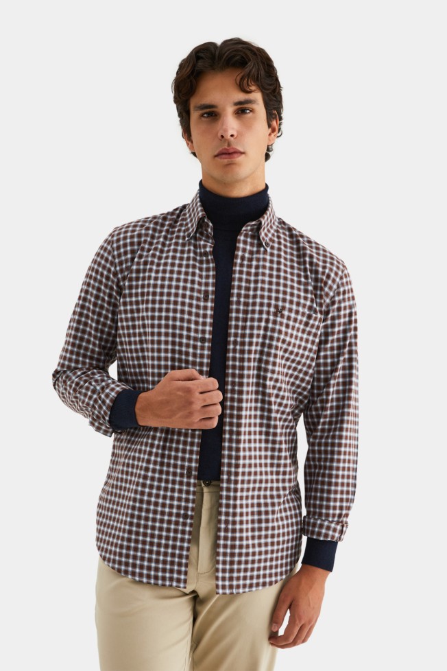 Camisa slim fit xadrez