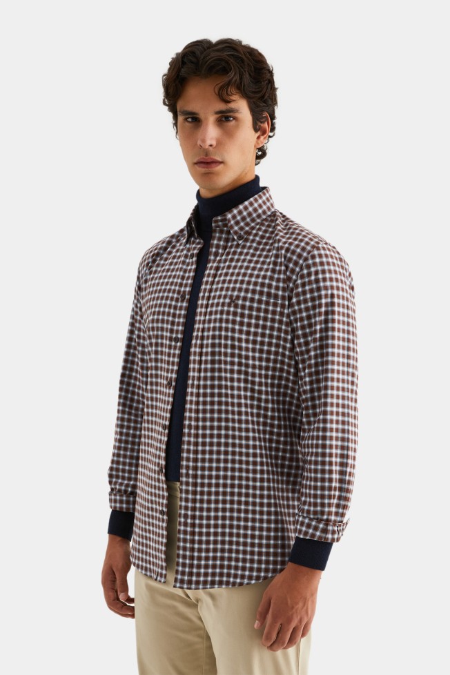 Camisa slim fit a cuadros Camisa slim fit a cuadros