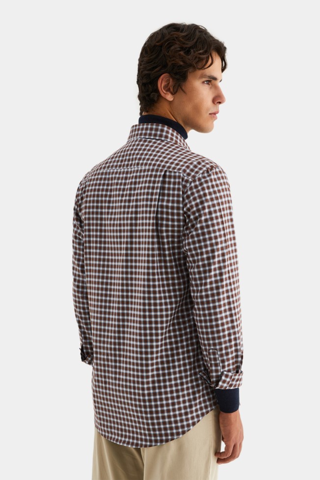 Camisa slim fit a cuadros Camisa slim fit a cuadros