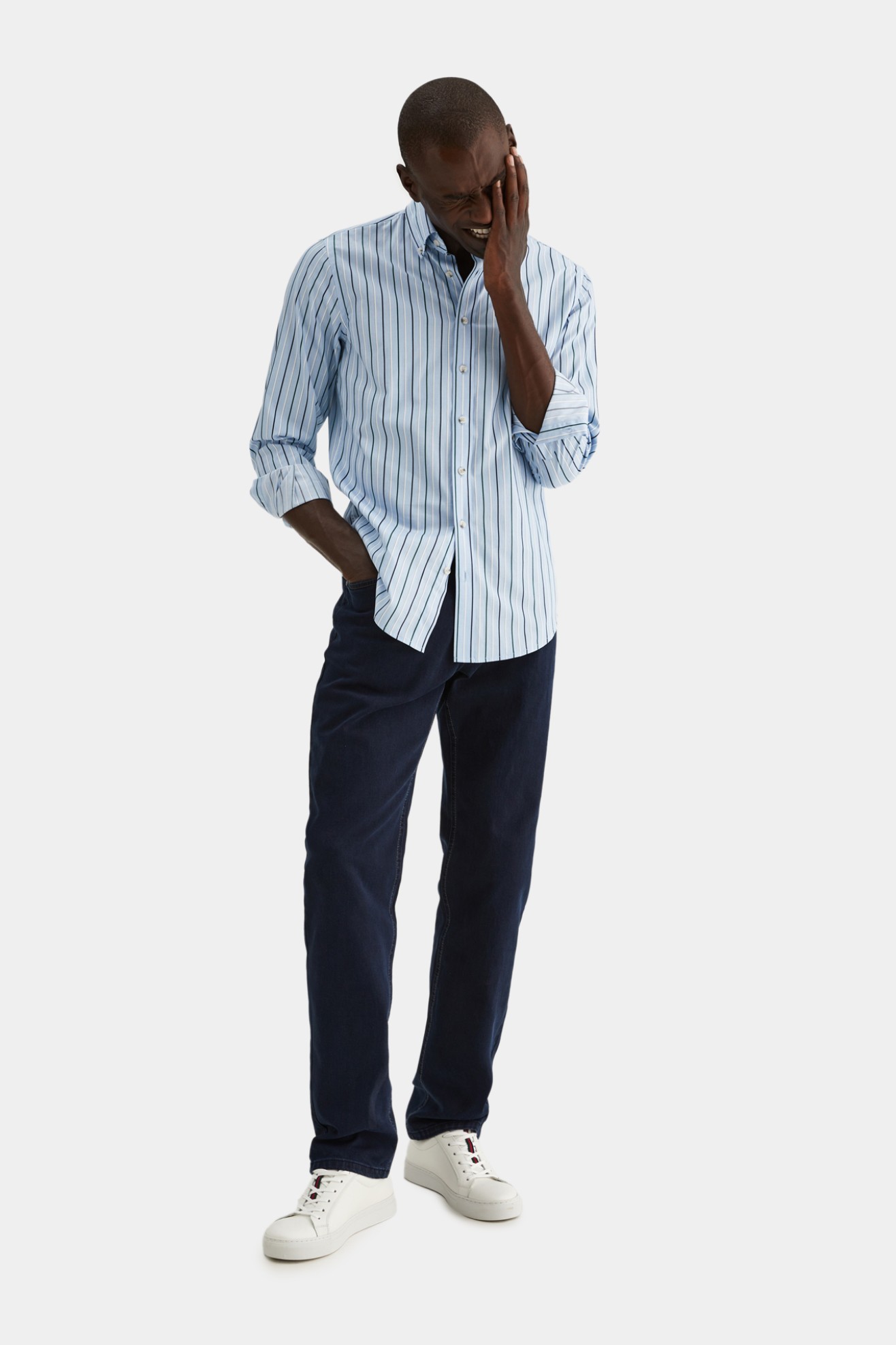 Camisa slim fit 100% algodo