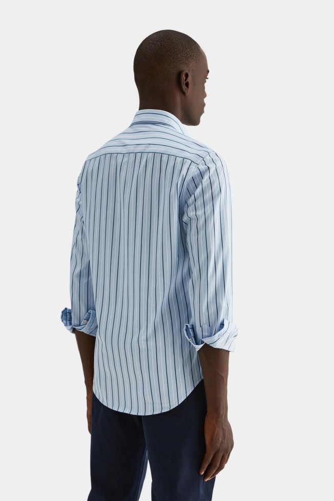 Camisa slim fit 100% algodo