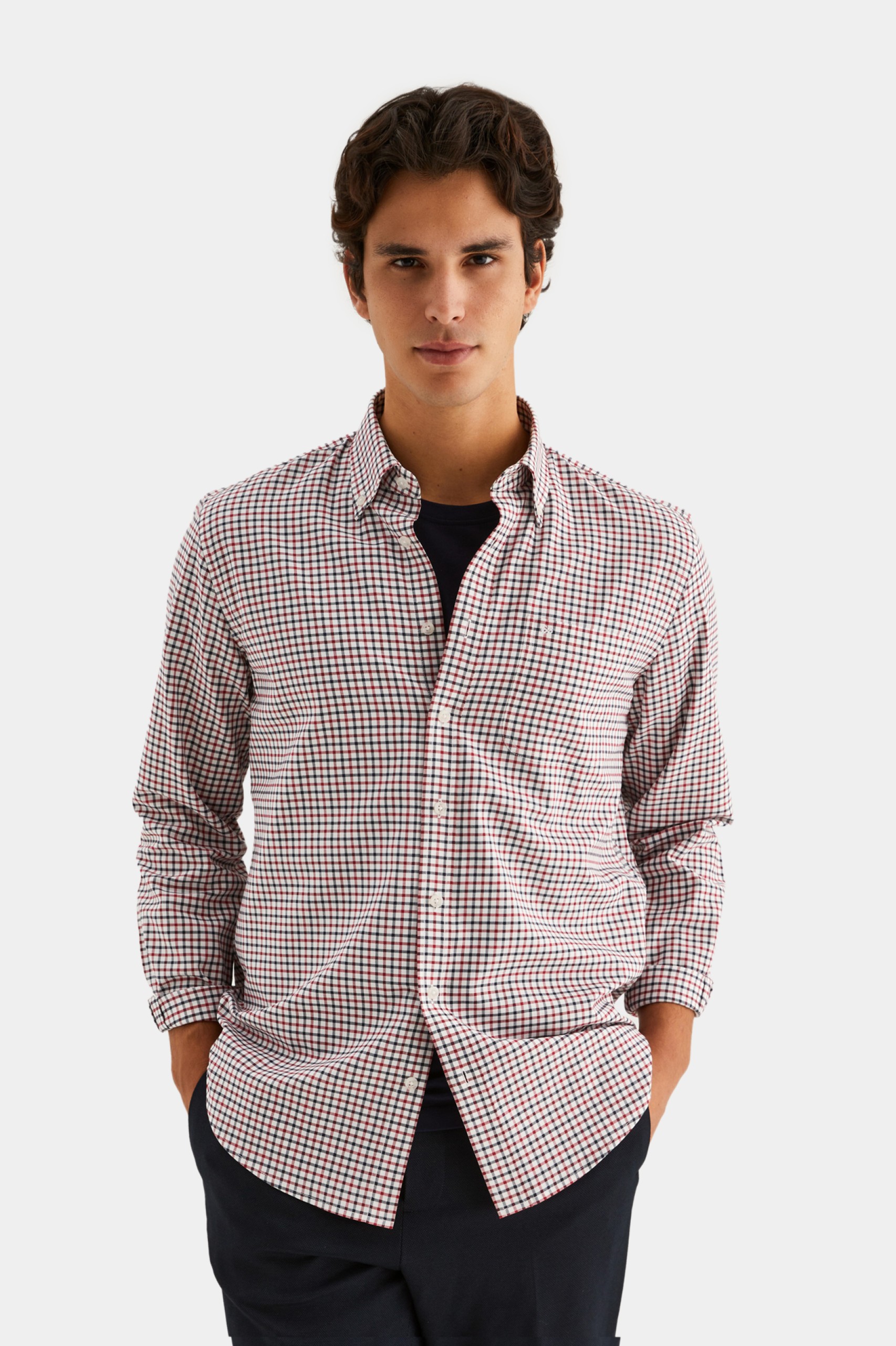 Camisa regular fit a cuadros