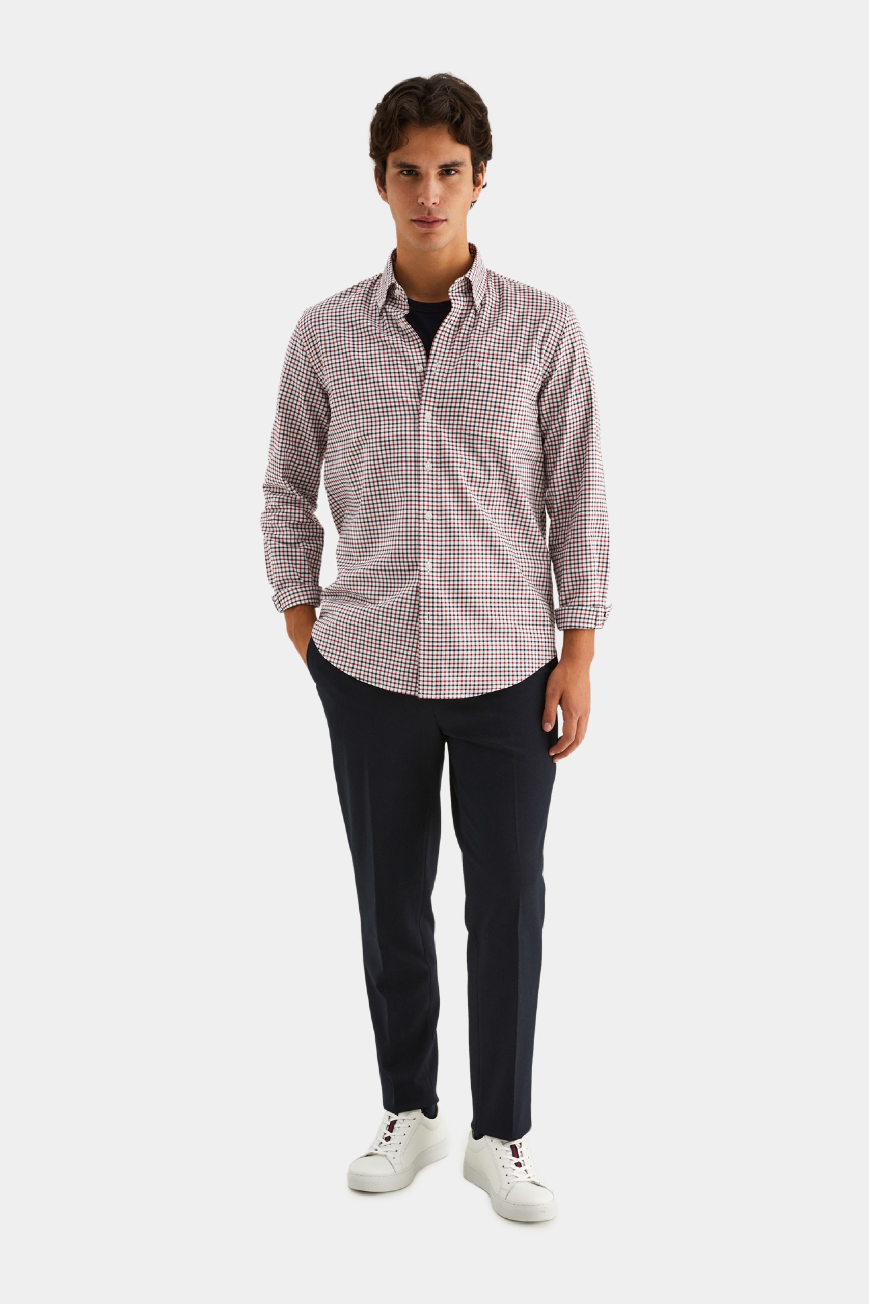 Camisa regular fit a cuadros