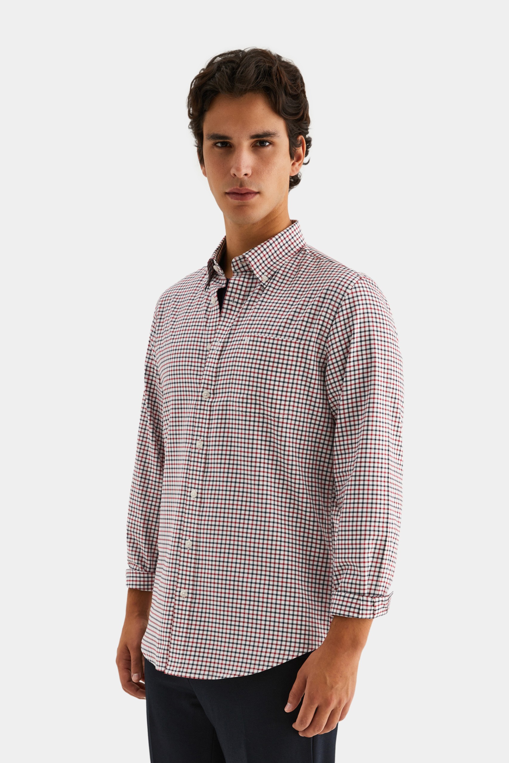 Camisa regular fit a cuadros