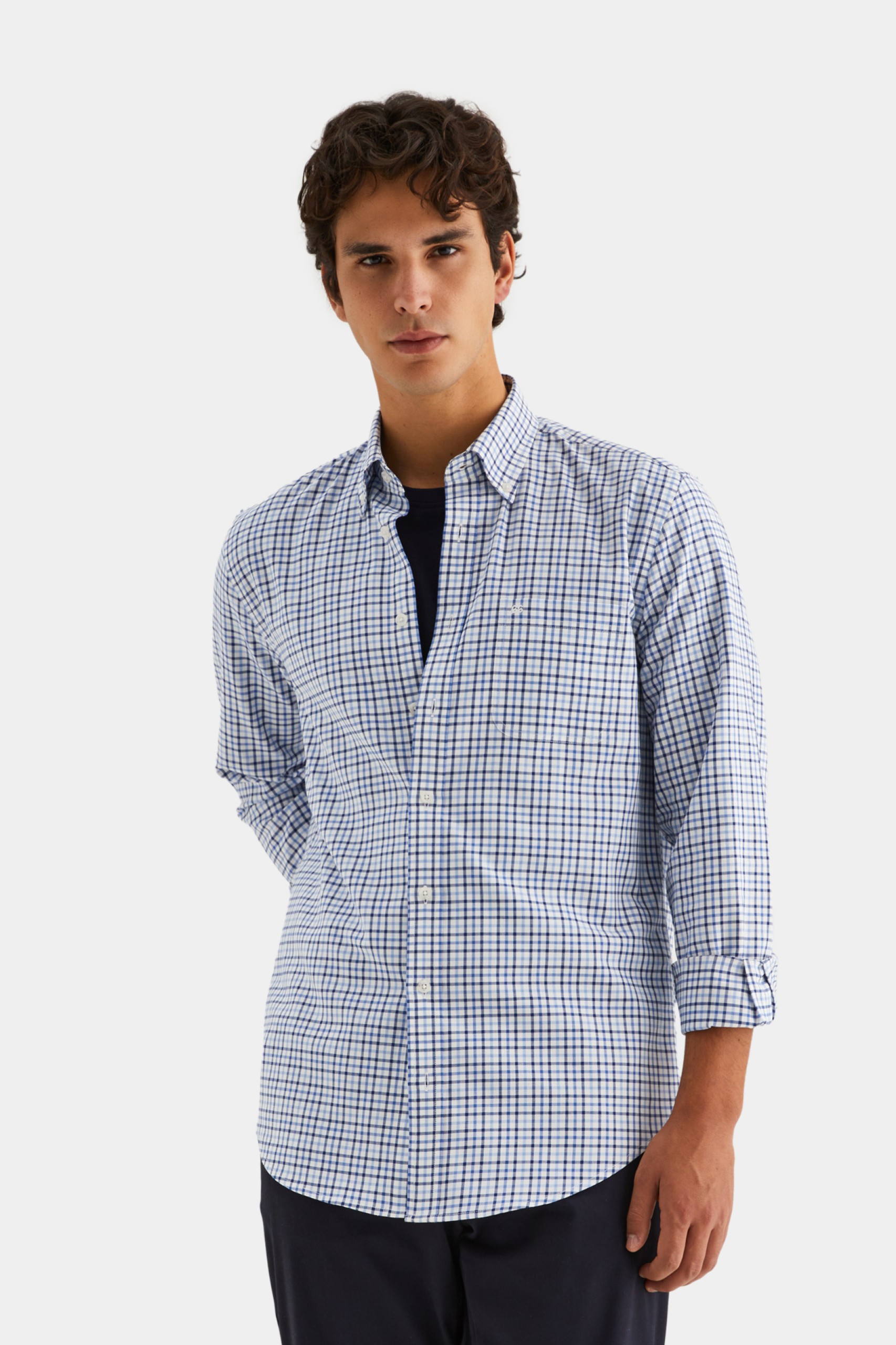 Camisa regular fit a cuadros
