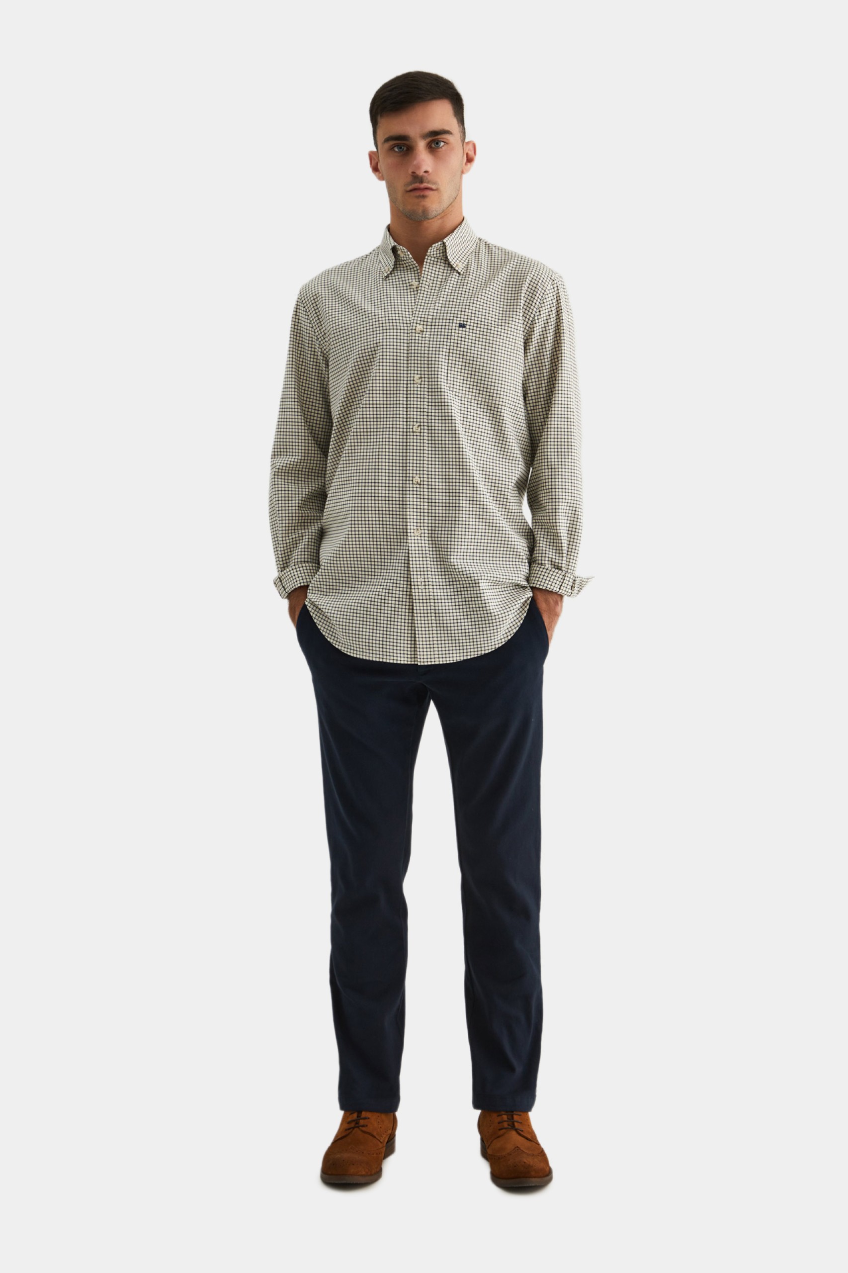 Camisa regular fit a cuadros