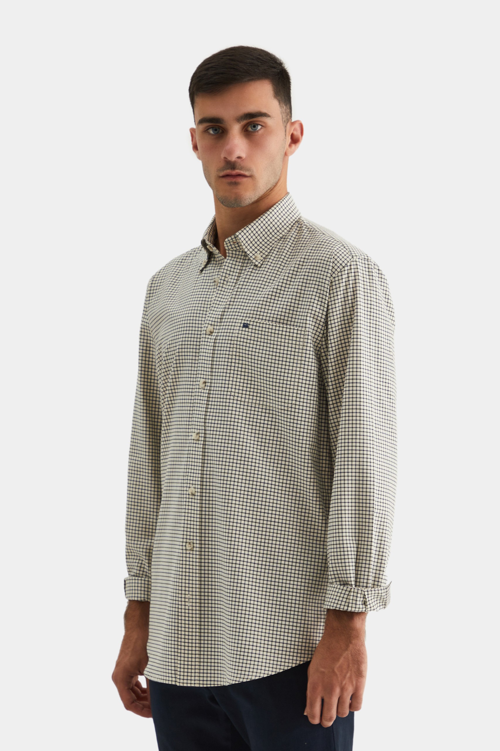 Camisa regular fit a cuadros