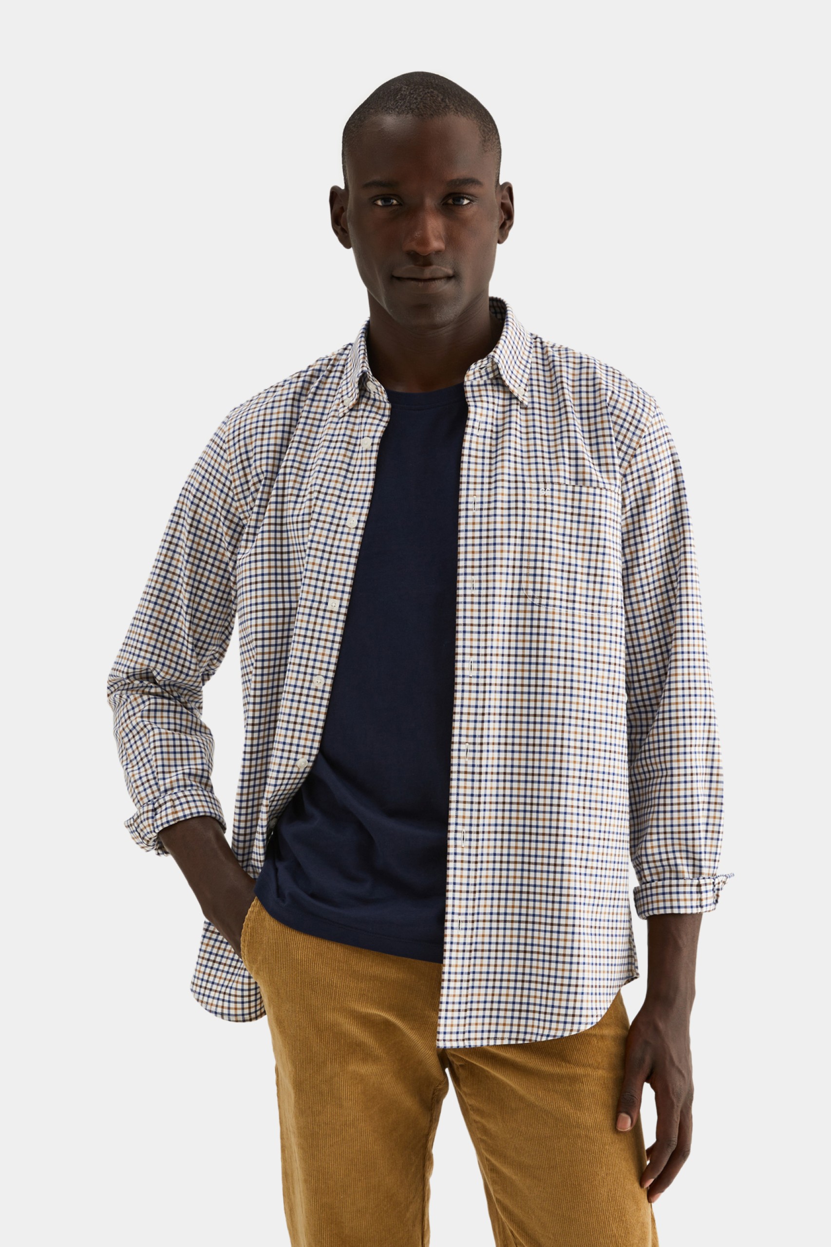 Camisa regular fit a cuadros