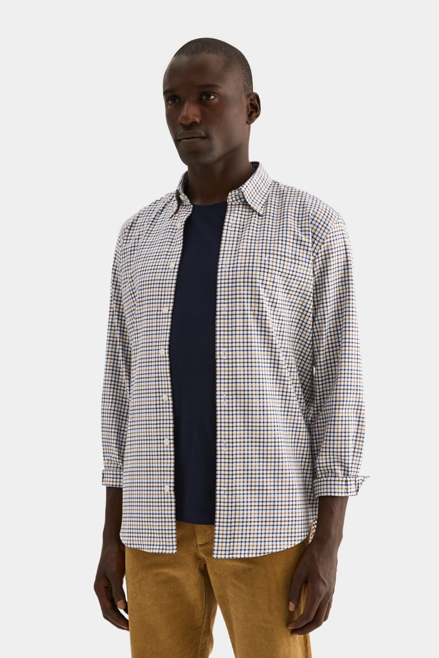 Camisa regular fit a cuadros