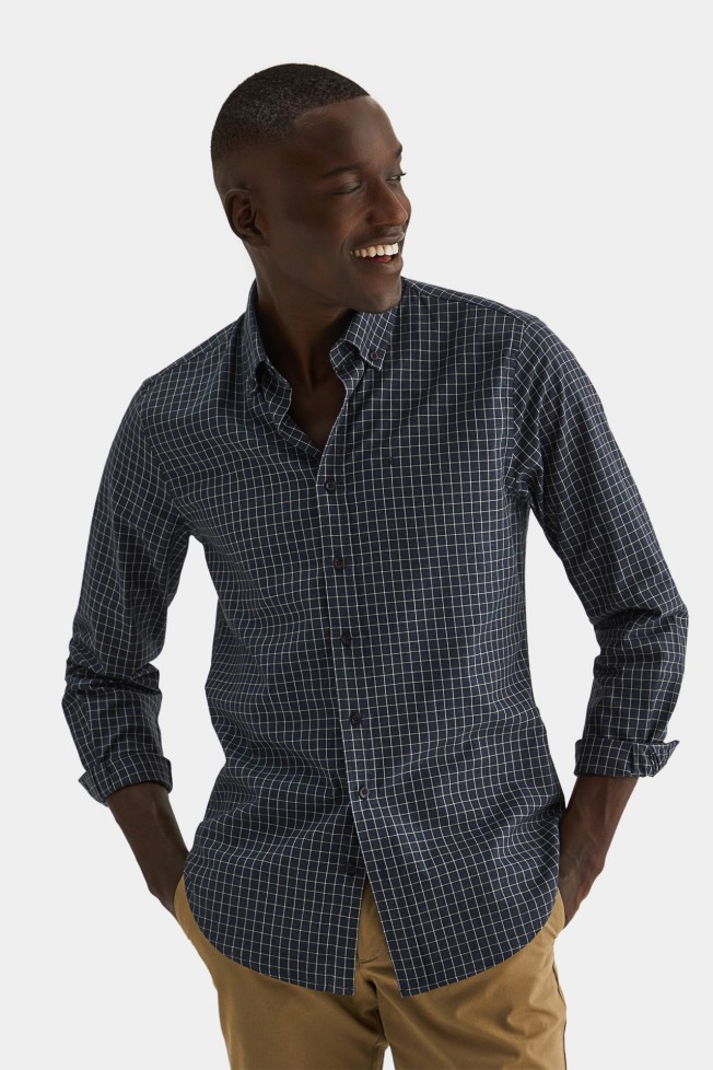 Camisa xadrez slim fit