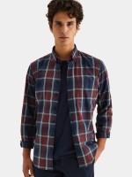 Camisa regular fit de algodn a cuadros