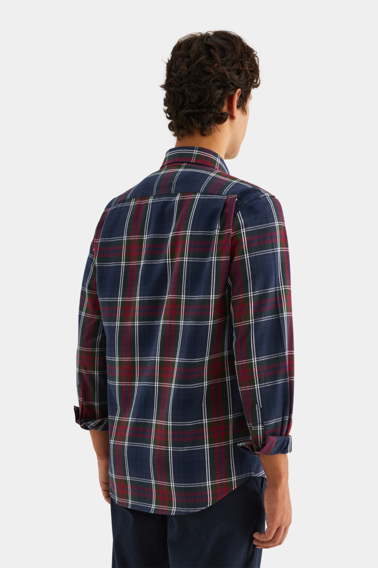 Camisa regular fit de algodn a cuadros