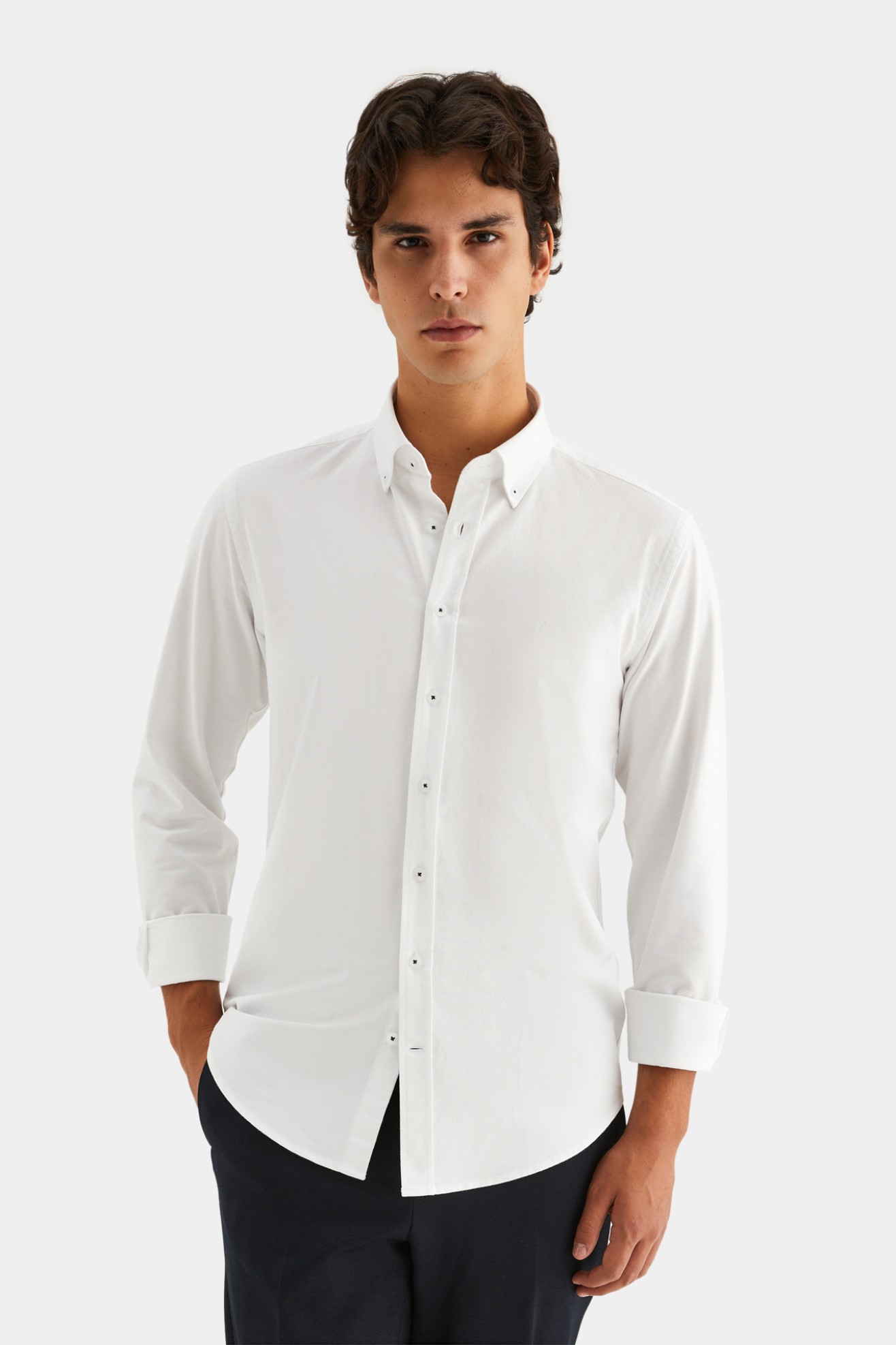 Camisa oxford slim fit