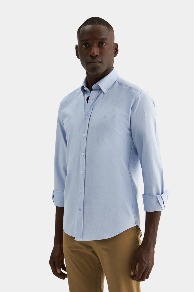 Camisa oxford slim fit