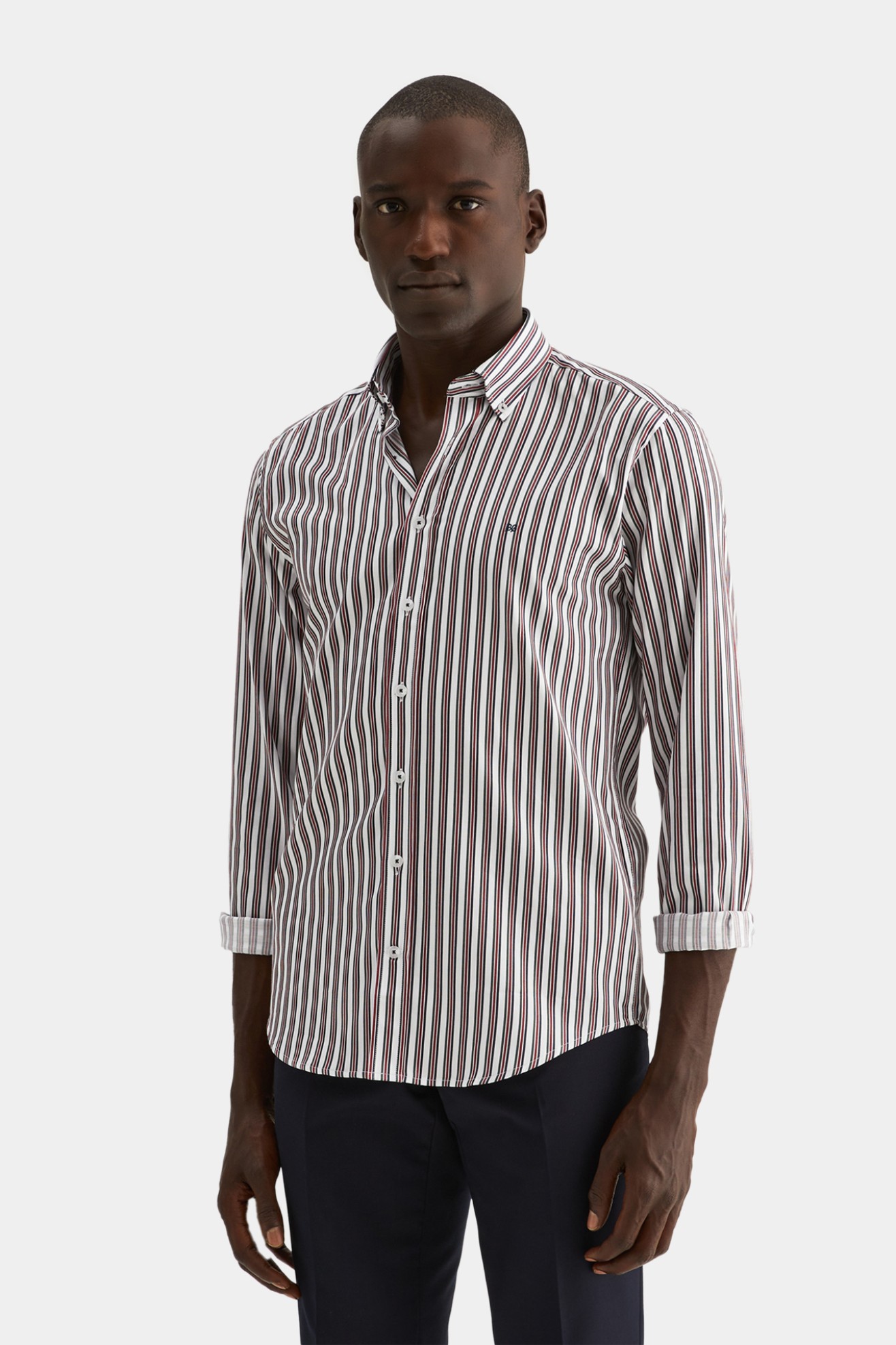 Camisa slim fit 100% algodo