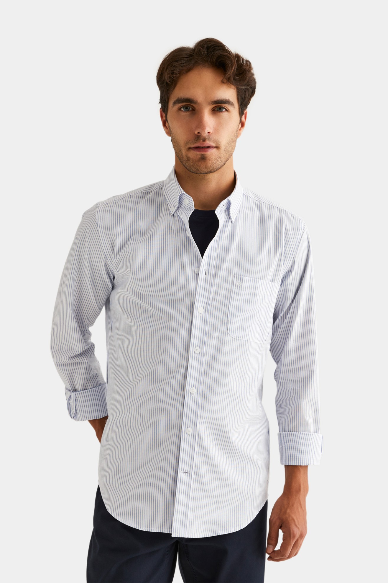 Camisa slim fit 100% algodn